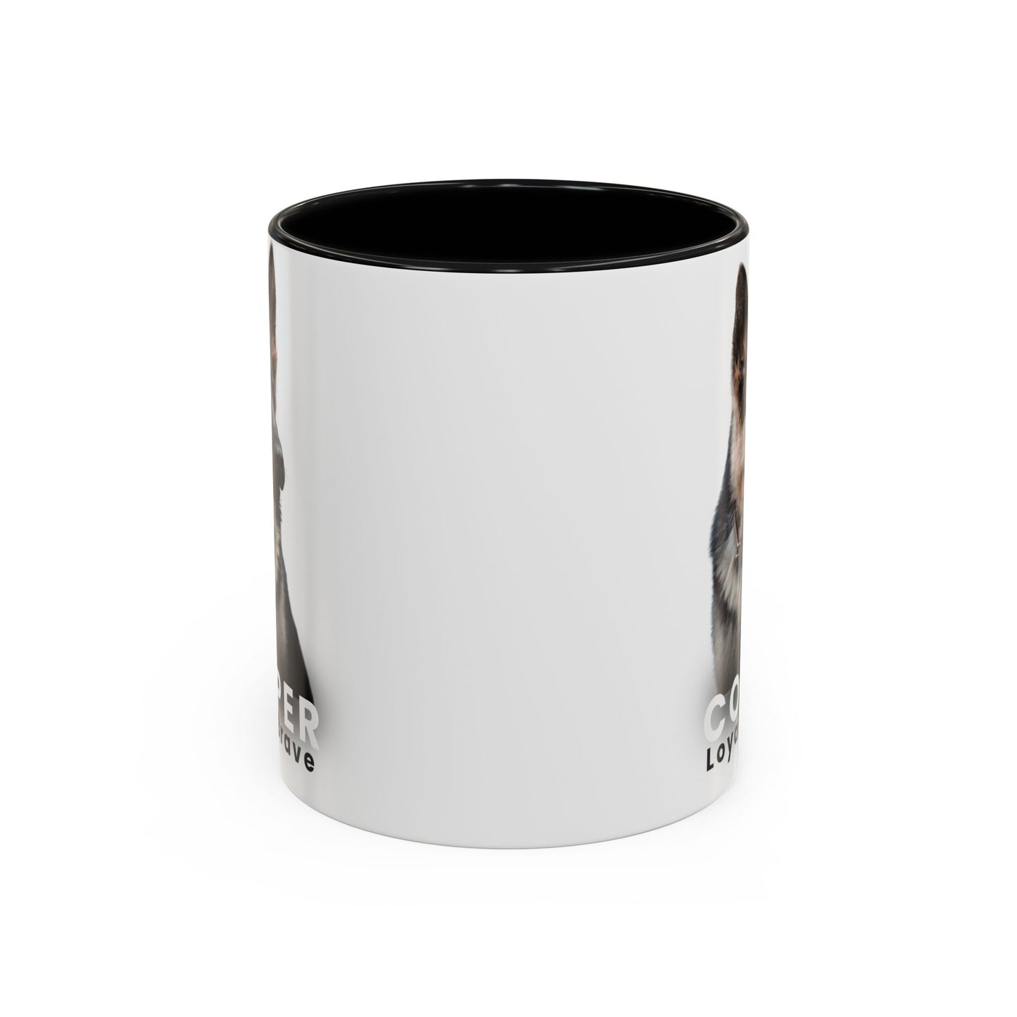 Personalized German Shepherd Mug – Custom Dog Name “Loyal & Brave” Accent Coffee Cup | Gift for Dog Lovers - 14826