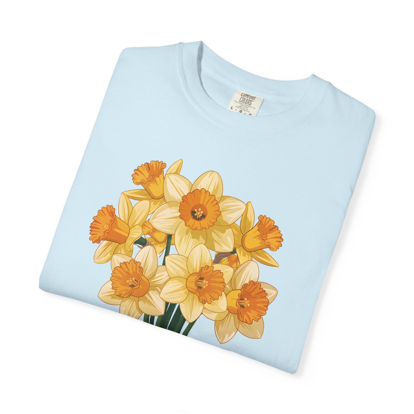 March Birth Flower T-Shirt – Daffodil Floral Birthday Tee for Women - 14794