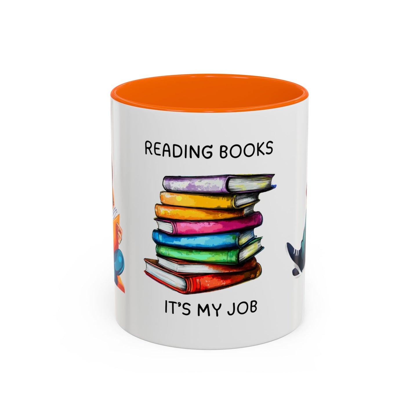 Reading Books, It's My Job - Accent Coffee Mug (11, 15oz) - 10690