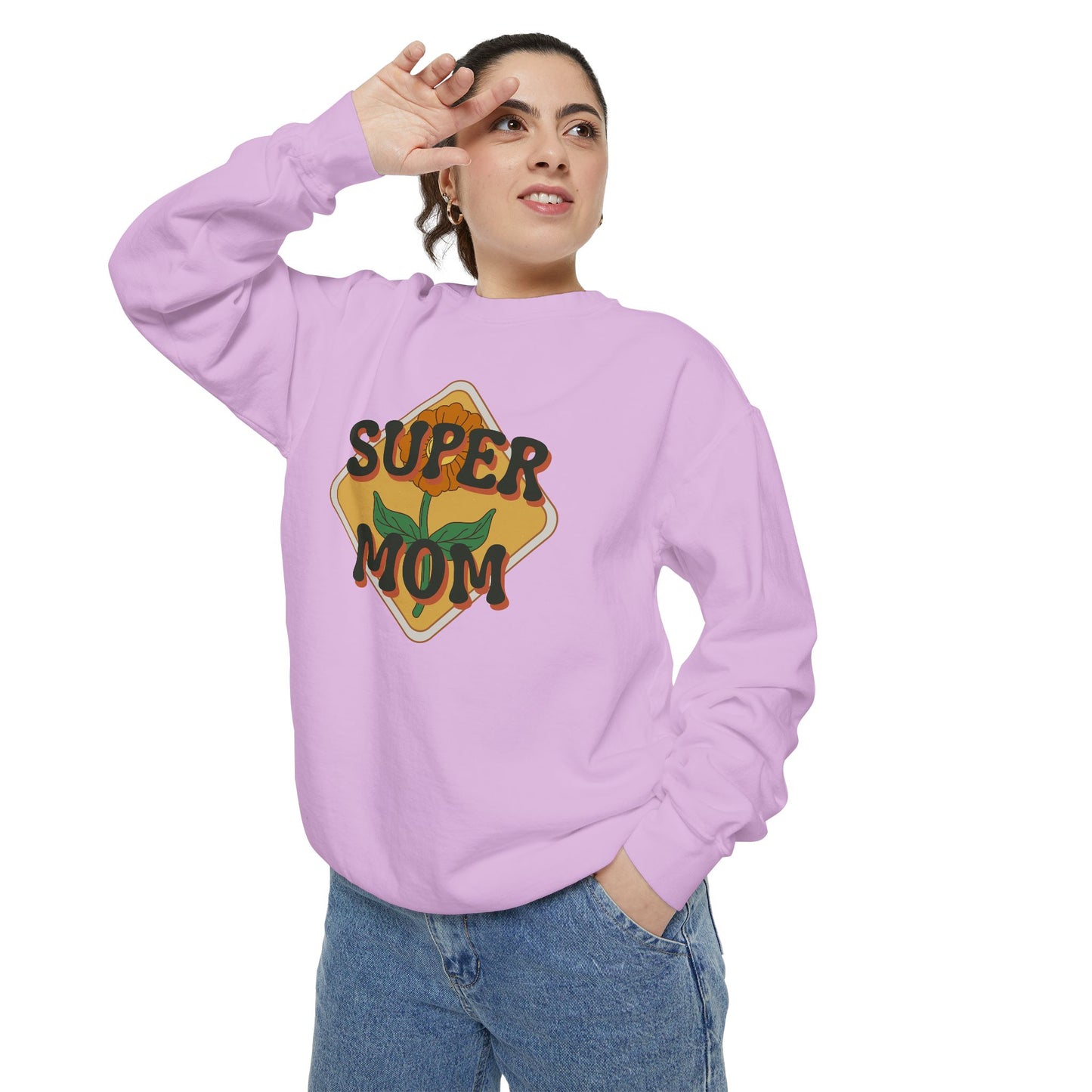 Super Mom Unisex Garment-Dyed Sweatshirt - 11888
