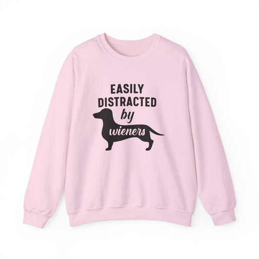 Easily Distracted By Wieners - Unisex Heavy Blend™ Crewneck Sweatshirt