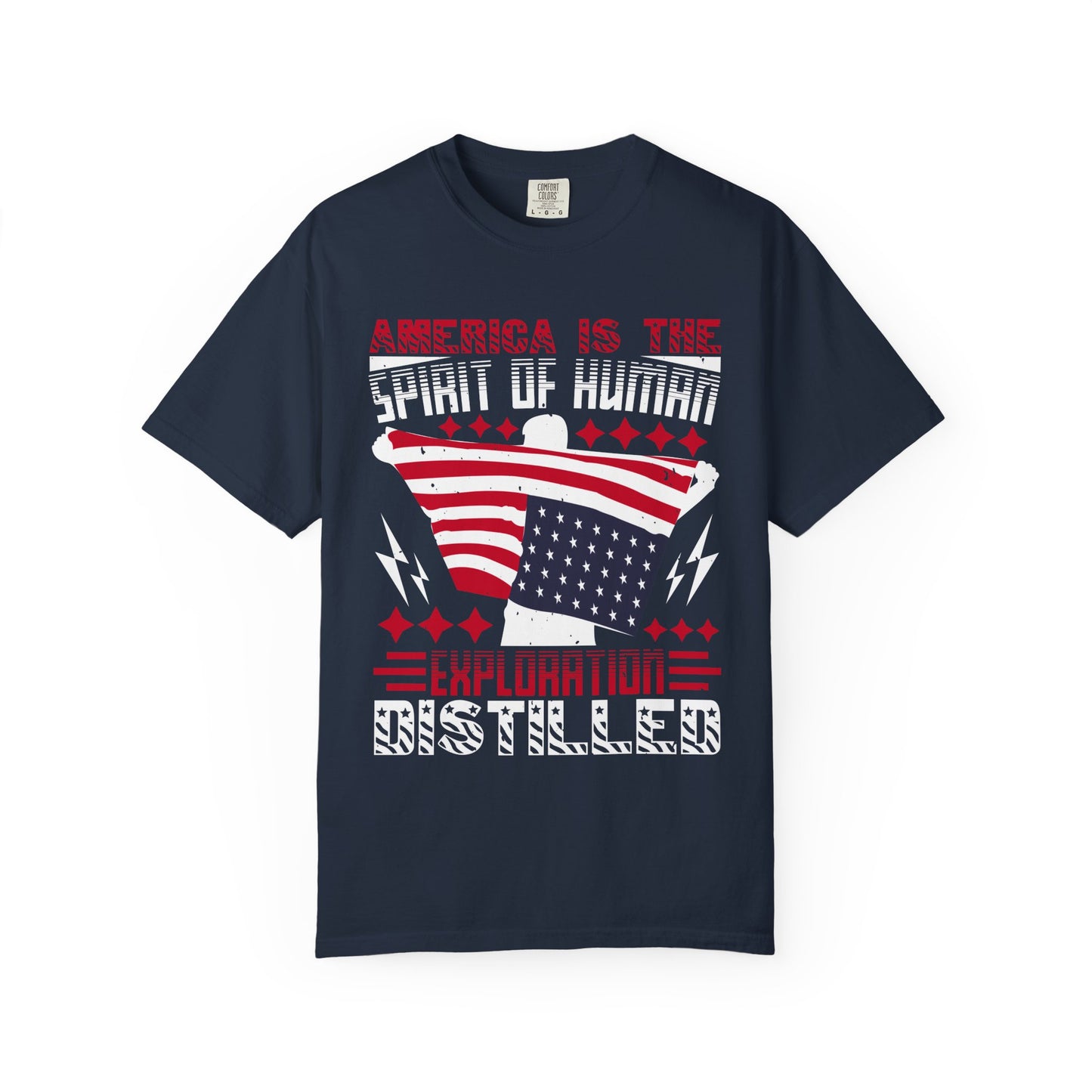 Patriotic Unisex T-Shirt - Spirit of Human Exploration, Independence Day Gift, July 4th Celebration Wear, American Pride Tee - 13792