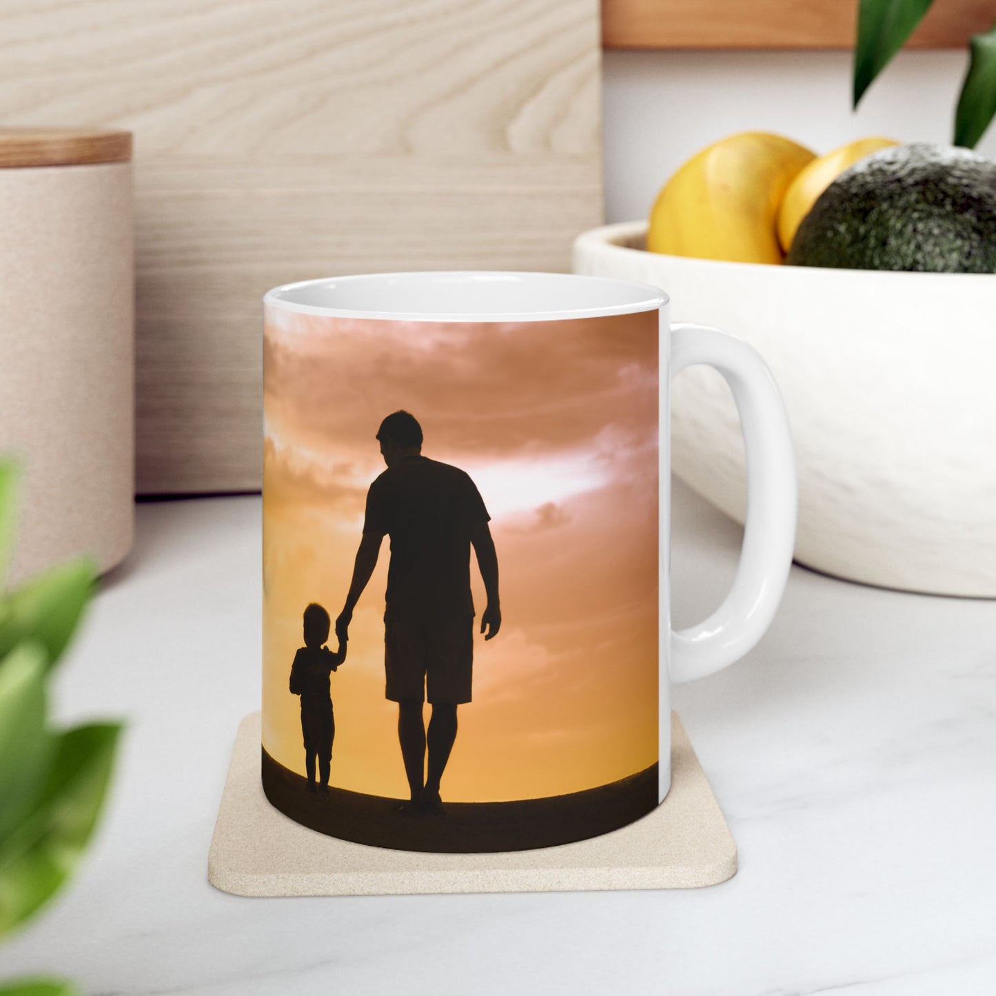 Father's Day Ceramic Mug, Gift for Dad, Dad Coffee Cup, Personalized Mug for Father, BBQ Lover's Mug, Great Gift for Him - 14057