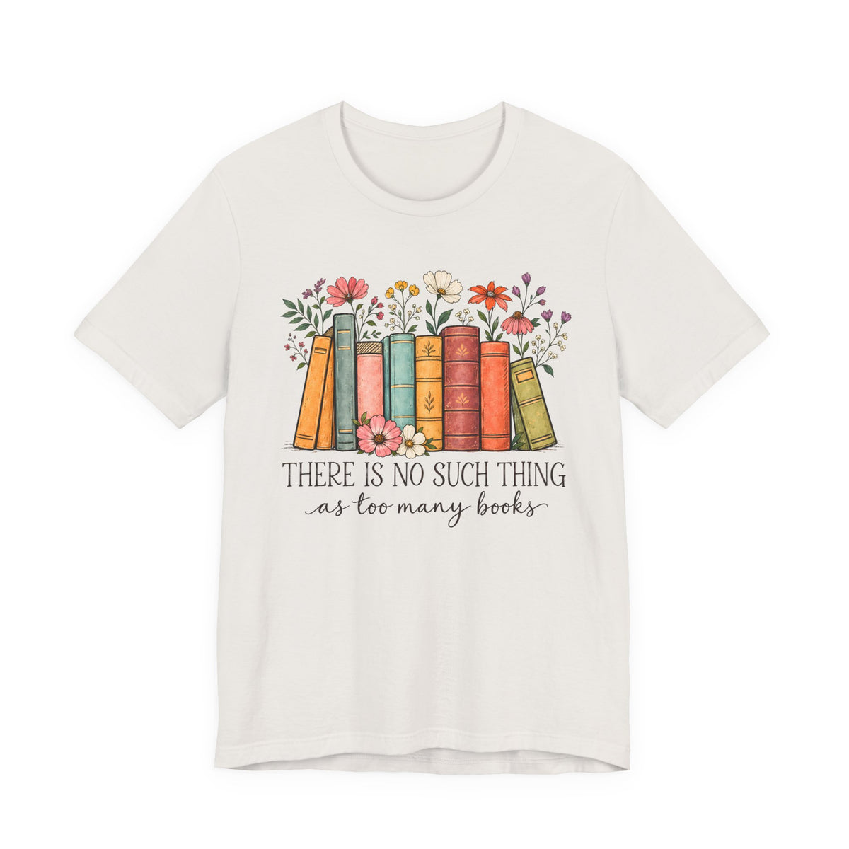 Book Lover T-Shirt,  Vintage Floral Bookshelf Tee - 14524