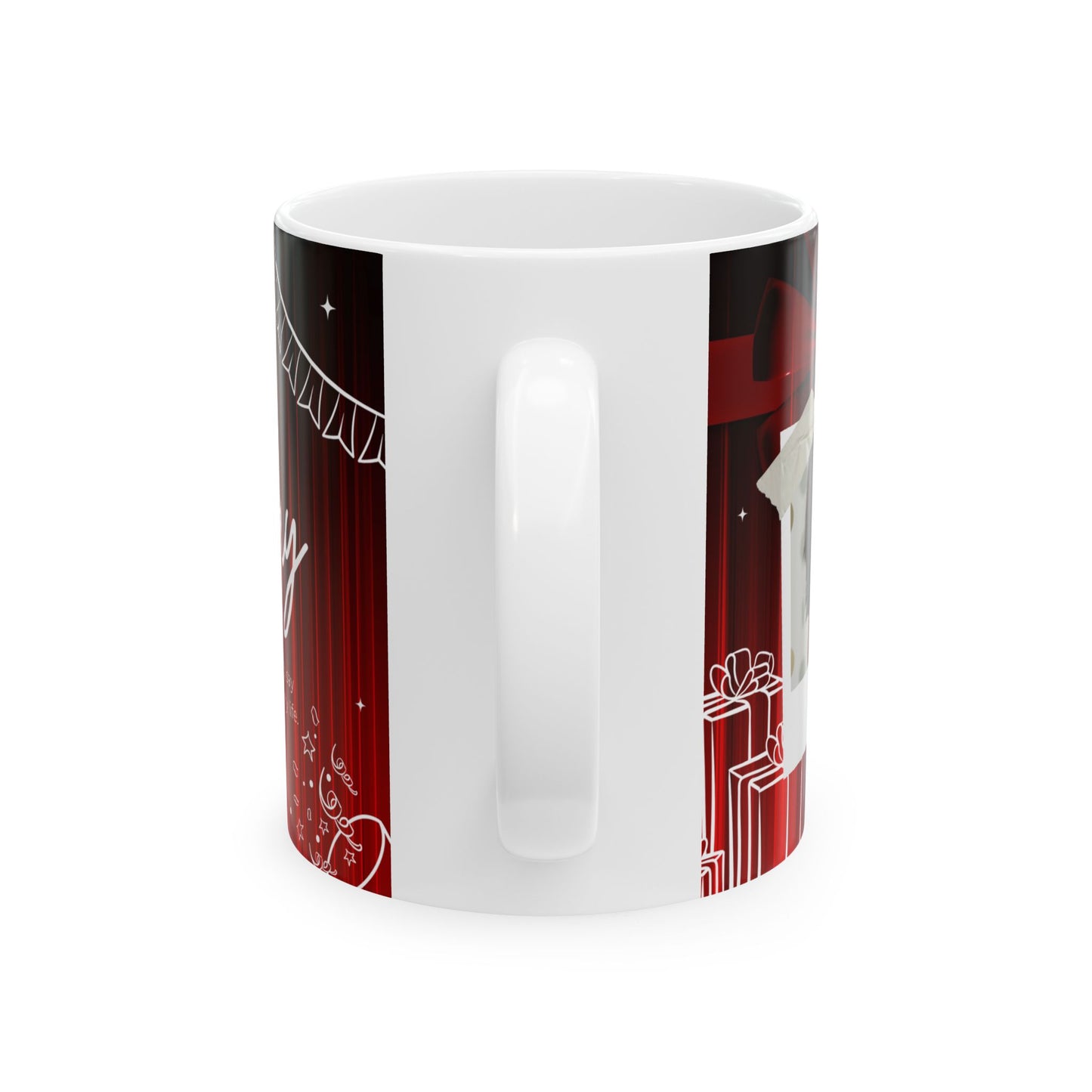 Happy Birthday Ceramic Mug with Custom Photo Frame, Personalized Gift Cup, Birthday Celebration Drinkware - 13994