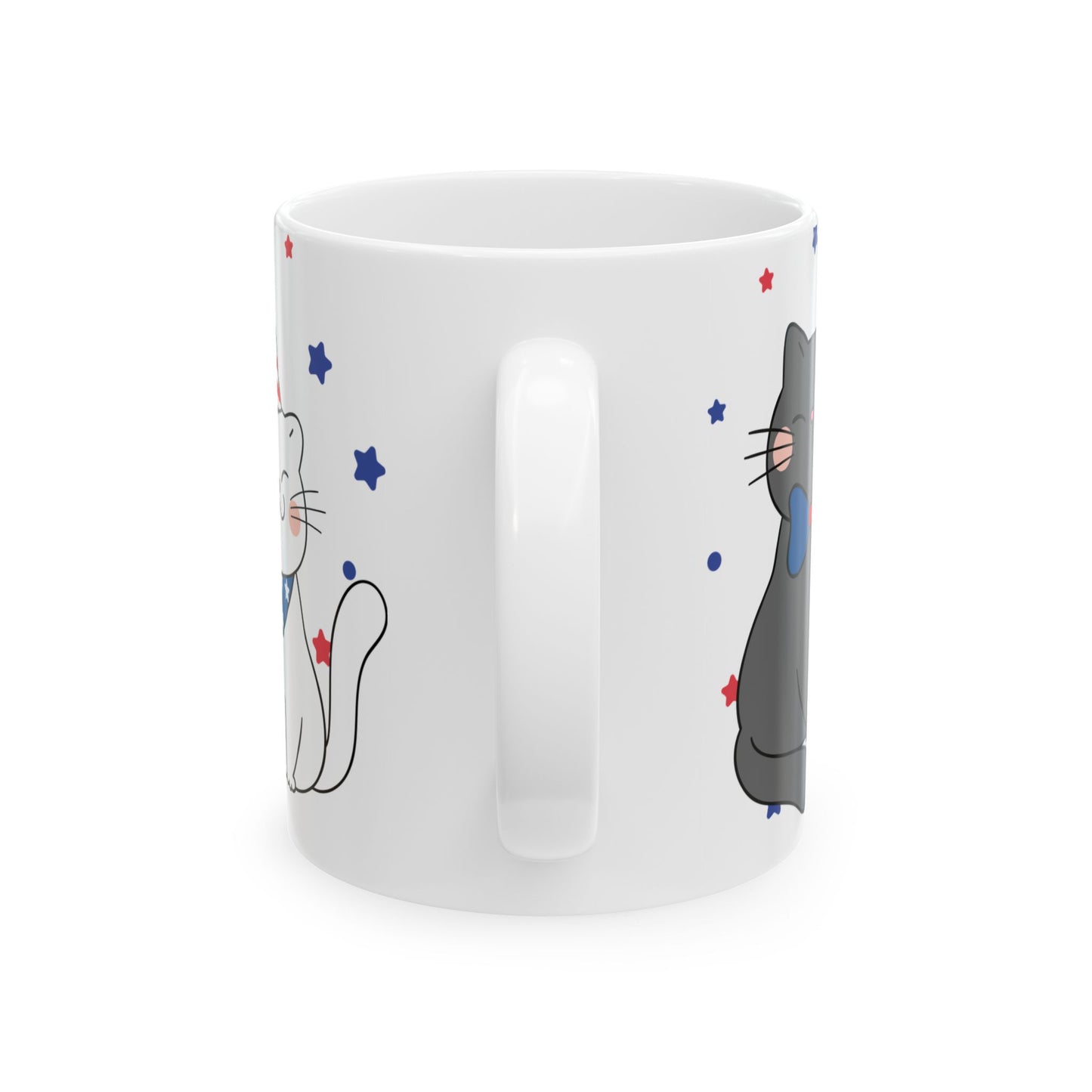 July 4, Cat's Love - Ceramic Mug, (11oz, 15oz) - 10588