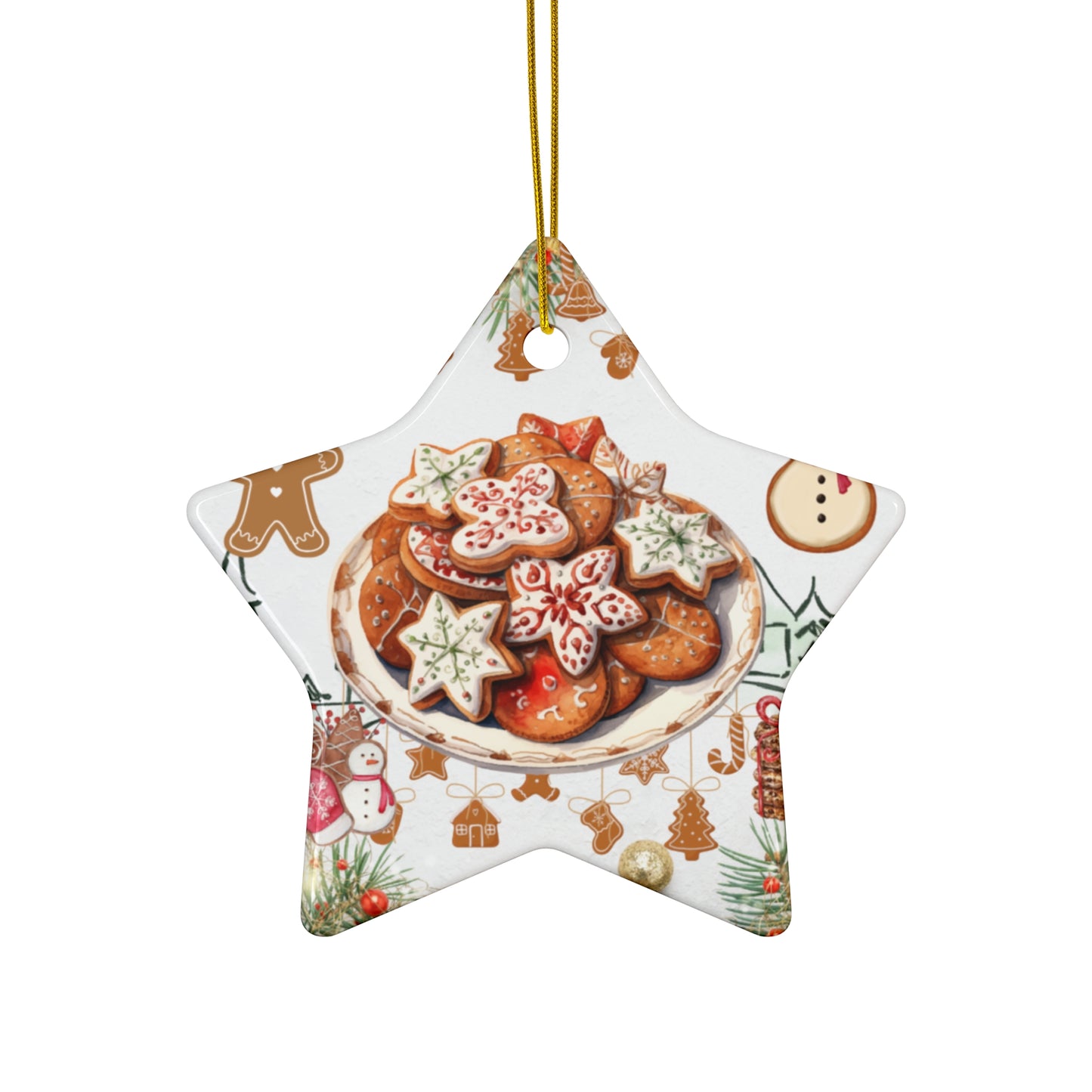 Christmas Cookies - Ceramic Ornament, 4 Shapes