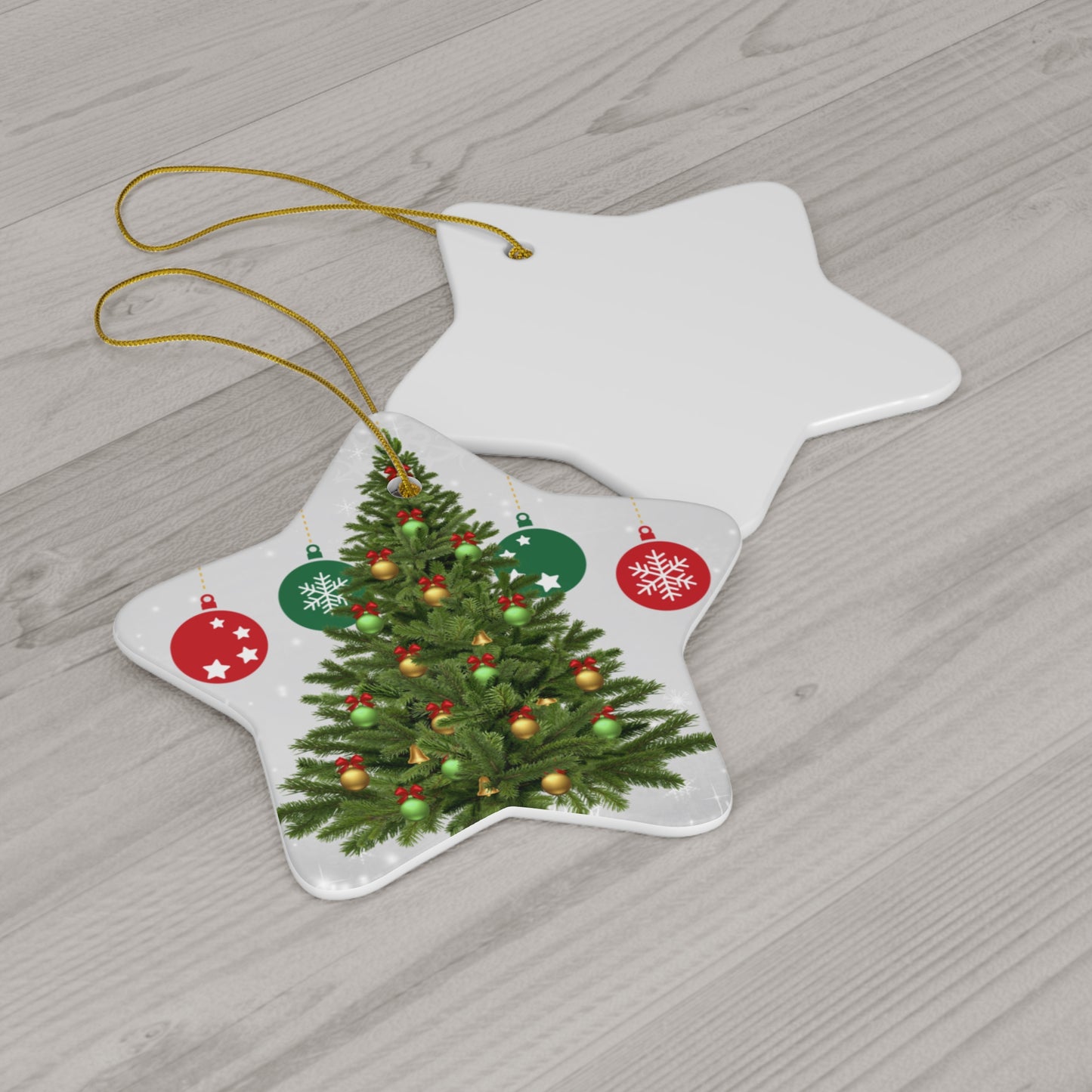 Christmas Tree Magic - Ceramic Ornament, 4 Shapes