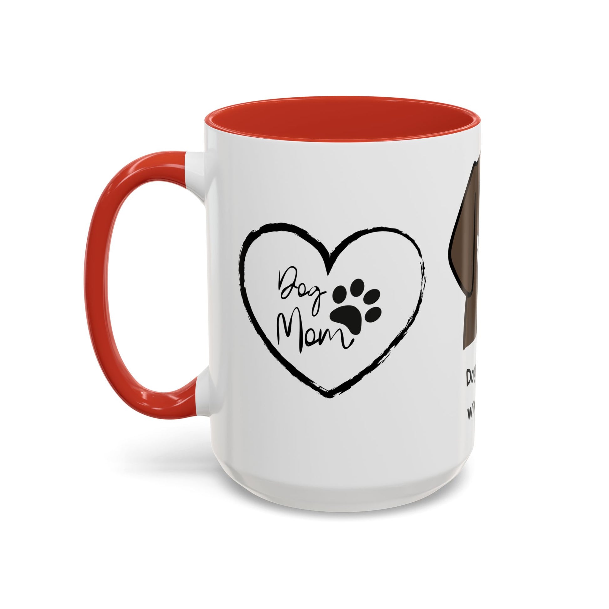 Dog Mother, Wine Lover - Accent Coffee Mug (11, 15oz) | 11 oz,11oz,15 oz,15oz,accent mug,Coffee Mugs,Halloween,Home & Living,Kitchen,Mugs,Spring Essentials,two tone,White base