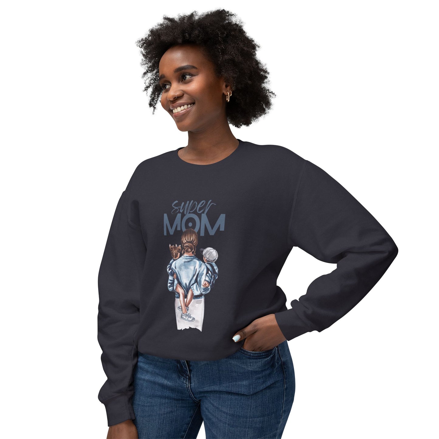 Super Mom - Unisex Lightweight Crewneck Sweatshirt - 10593