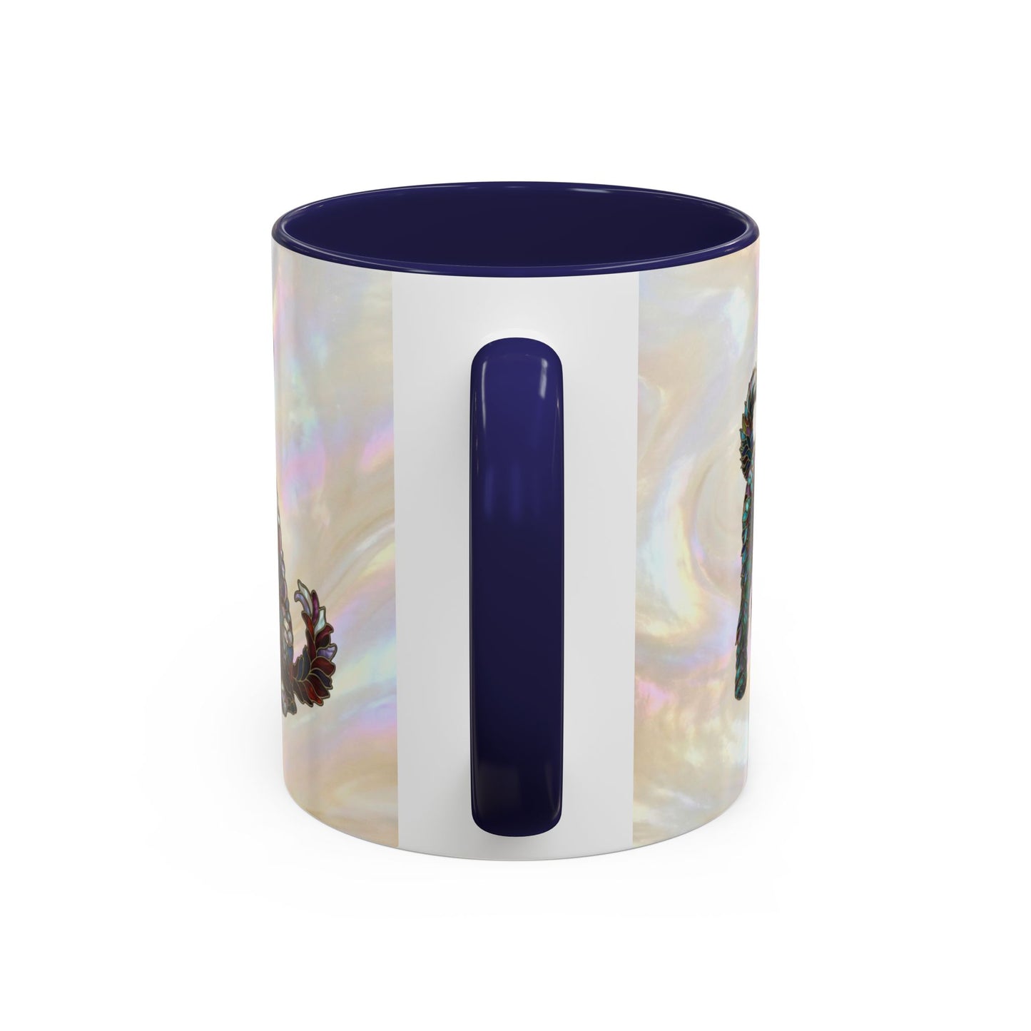 Personalized Labradoodle Dog Mug — Custom Name Accent Coffee Mug (11/15 oz) with Stained Glass Art - 14526