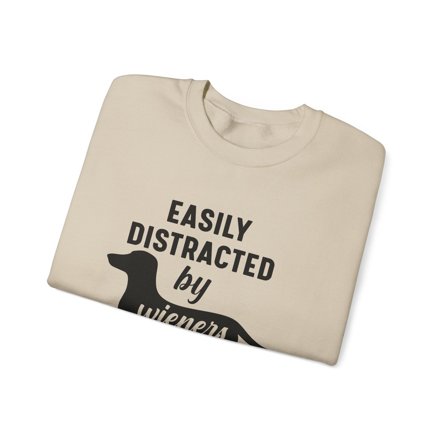 Easily Distracted By Wieners - Unisex Heavy Blend™ Crewneck Sweatshirt