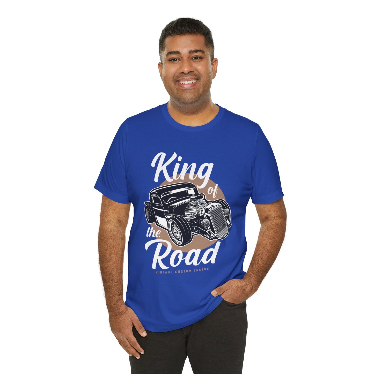 King of the Road, Vintage Custom Engine - Unisex Jersey Short Sleeve Tee - 13007