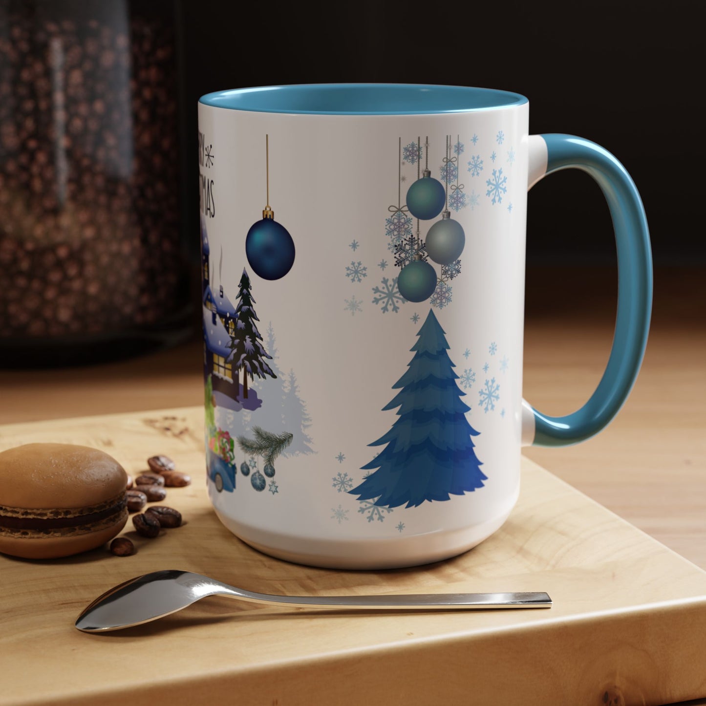 Blue Christmas - Accent Coffee Mug (11, 15oz)