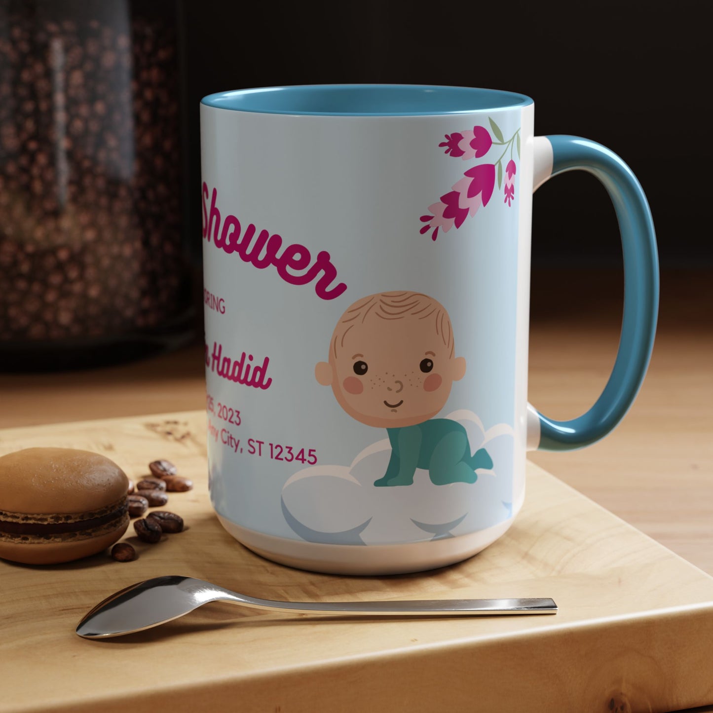 Baby Shower, Detail Customizable - Accent Coffee Mug (11, 15oz) - 11075
