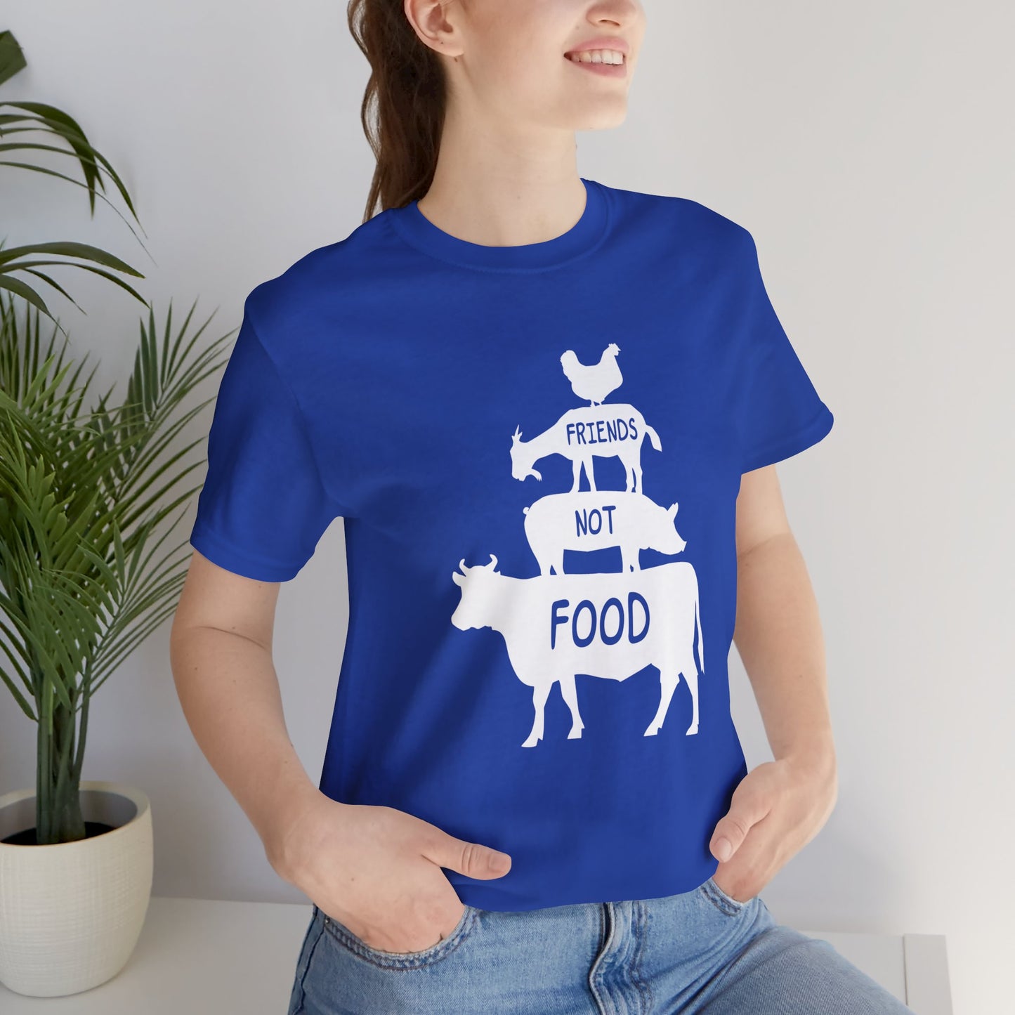 Vegan: Friends Not Food - Unisex Jersey Short Sleeve Tee