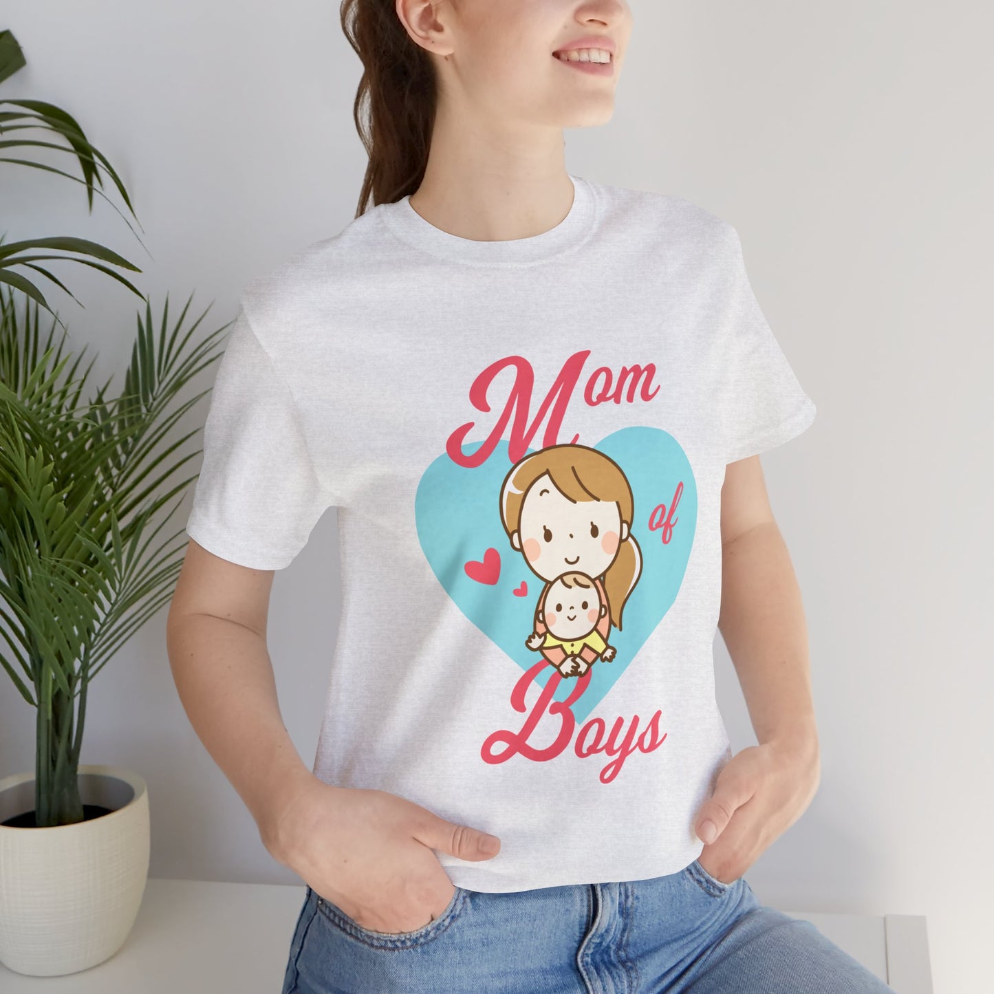 Mom Of Boys - Unisex Jersey Short Sleeve Tee