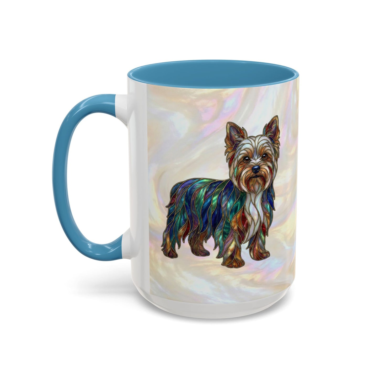 Yorkie Accent Coffee Mug – Stained Glass Design 11/15oz - 14653