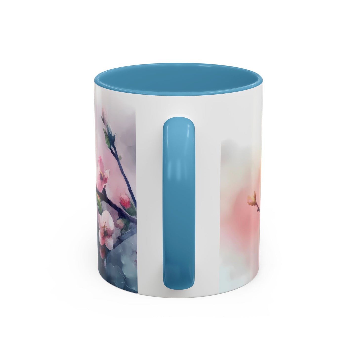 Whimsical Bird & Blossom Accent Coffee Mug - Perfect for Nature Lovers - 11886