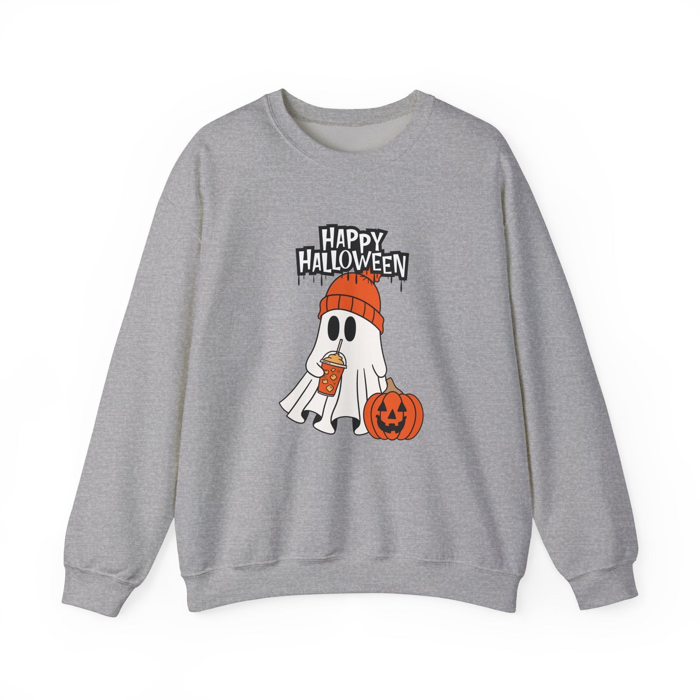 Happy Halloween, Ghost - Unisex Heavy Blend™ Crewneck Sweatshirt