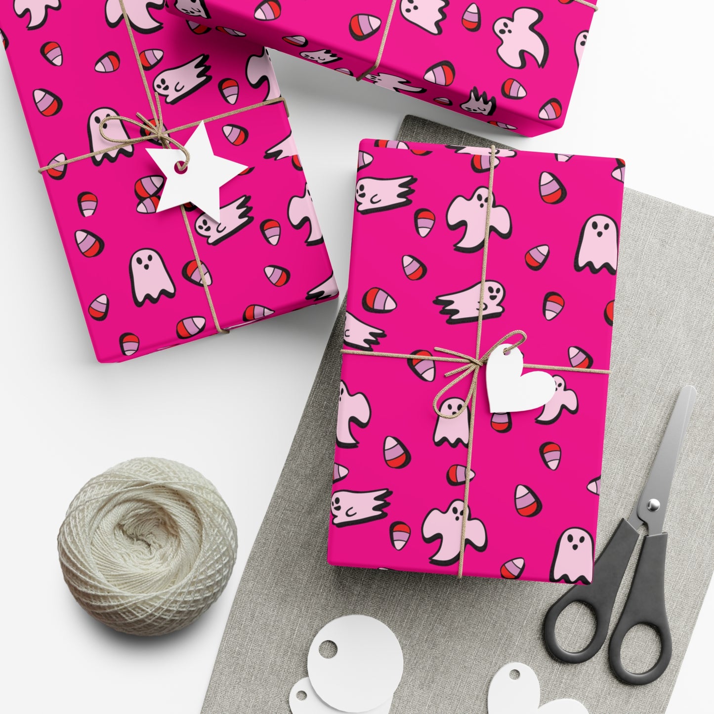Pink Ghost - Gift Wrap Papers - 13849