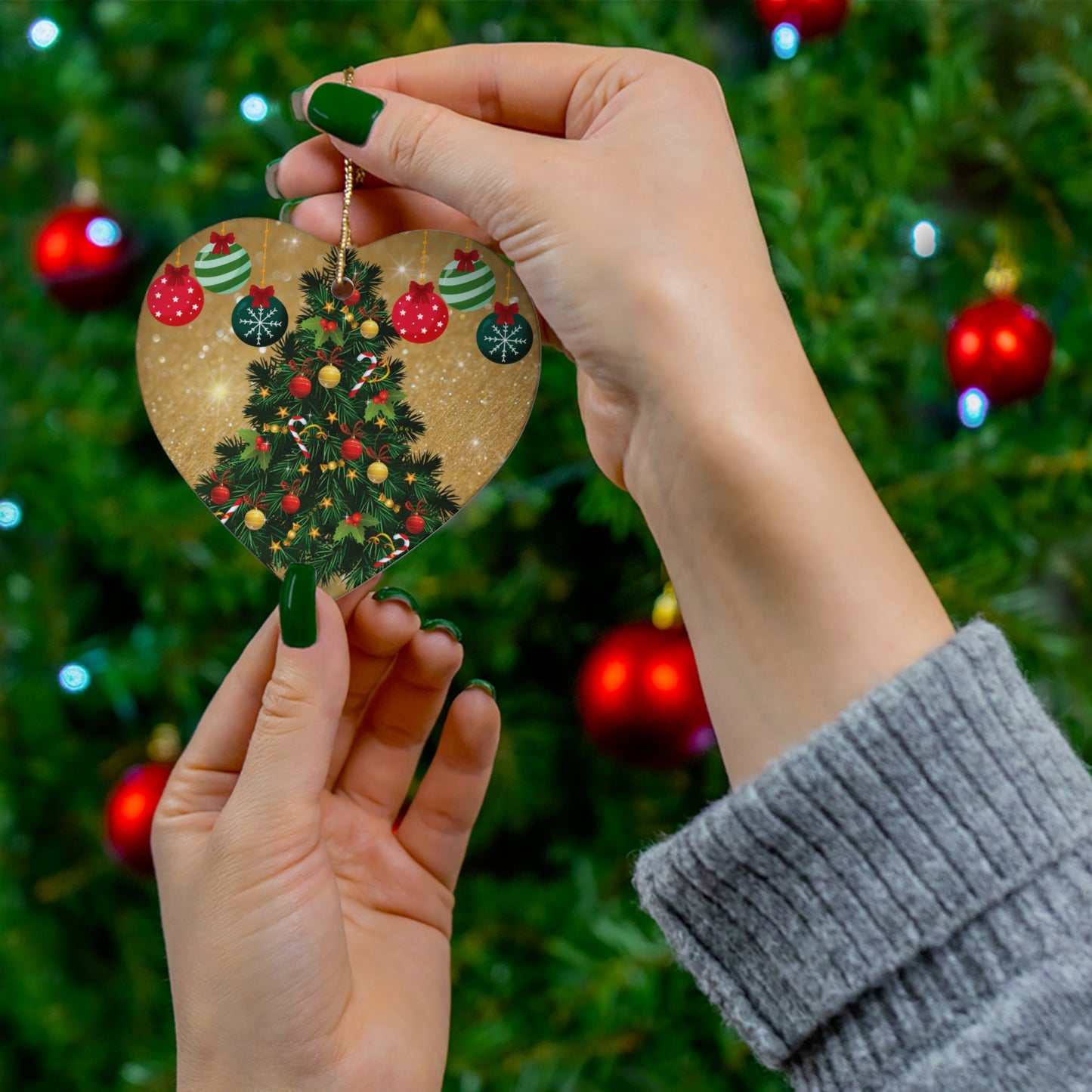 Timeless Tree  - Ceramic Ornament, 4 Shapes