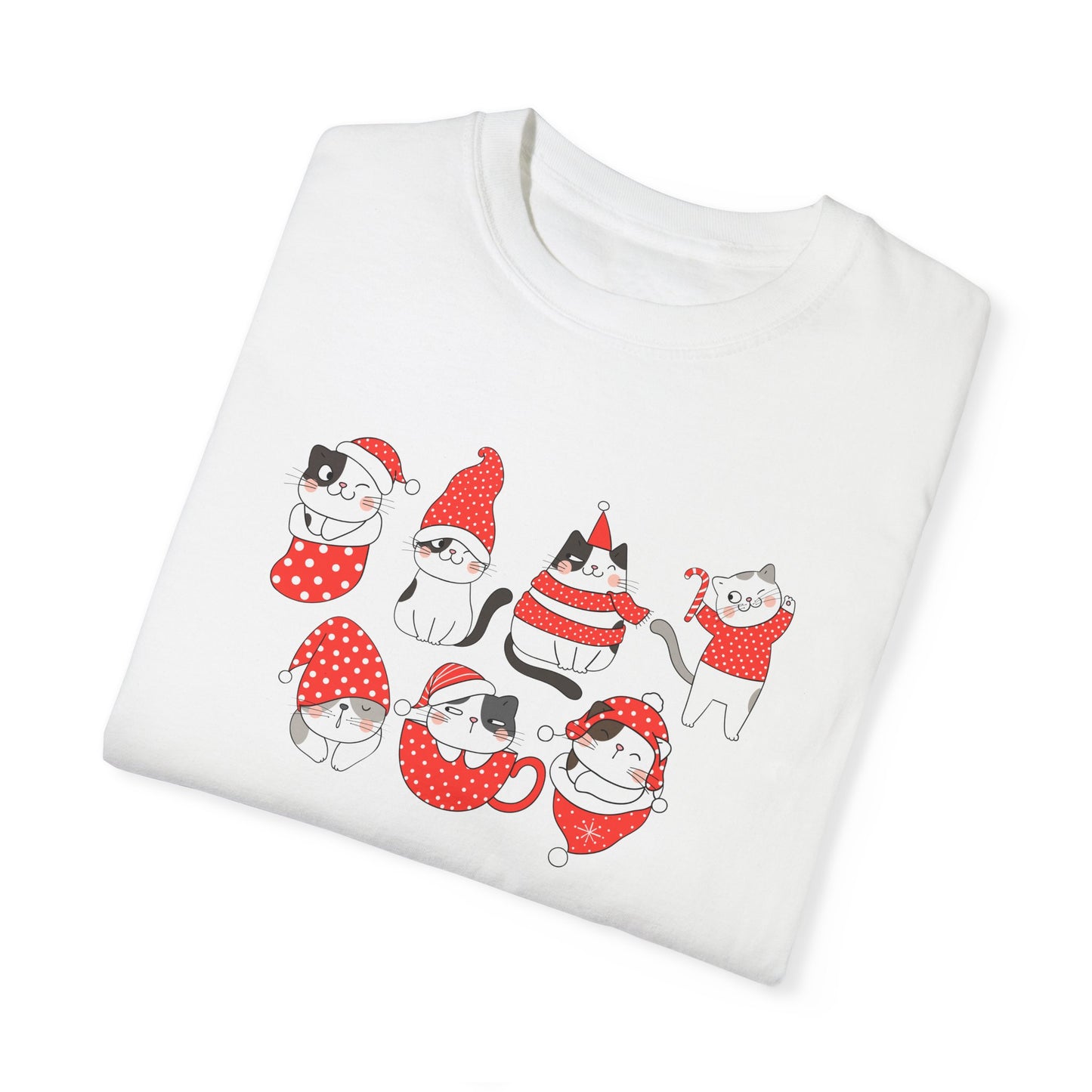 Christmas Cats - Unisex Garment-Dyed T-shirt - 10077