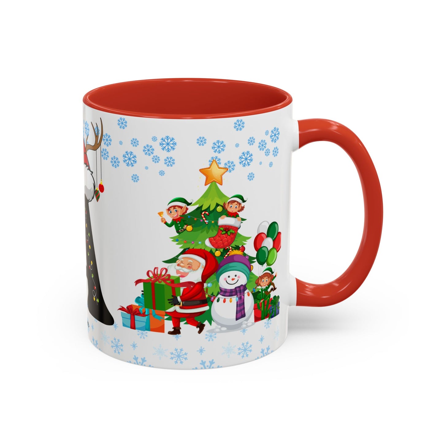 Christmas Letter A for Aaron, Customizable - Accent Coffee Mug (11, 15oz)