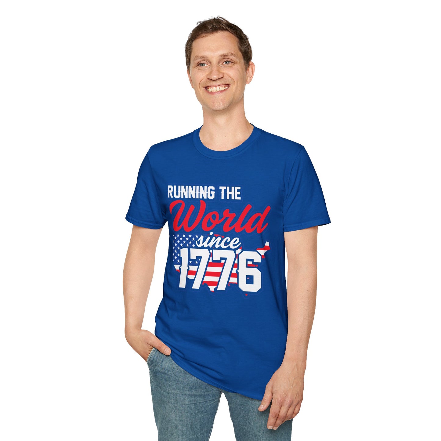 Running the World Since 1776 Unisex T-Shirt | Patriotic Tee, Independence Day Shirt, USA Pride Apparel, American History T-Shirt - 13599