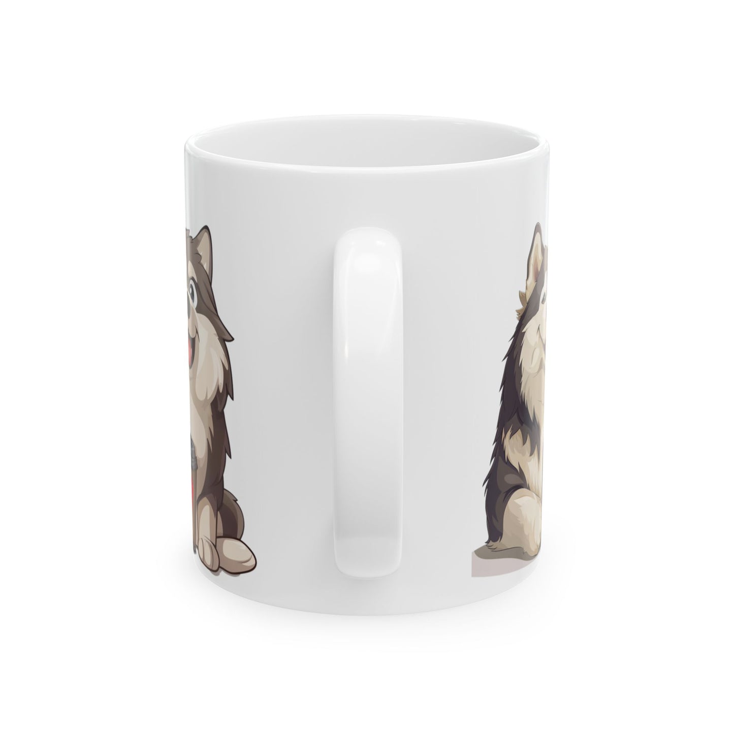 Coffee and Malamute Cuddles - Ceramic Mug, (11oz, 15oz) - 10649