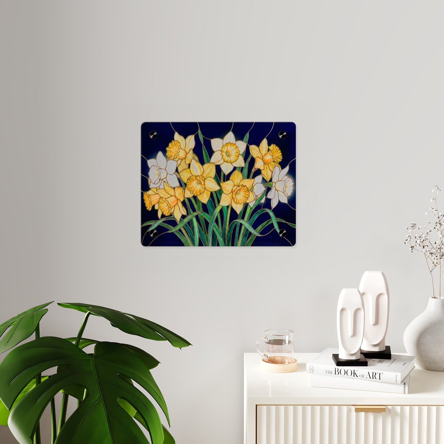 Daffodil Floral Acrylic Wall Art Panel - 14601