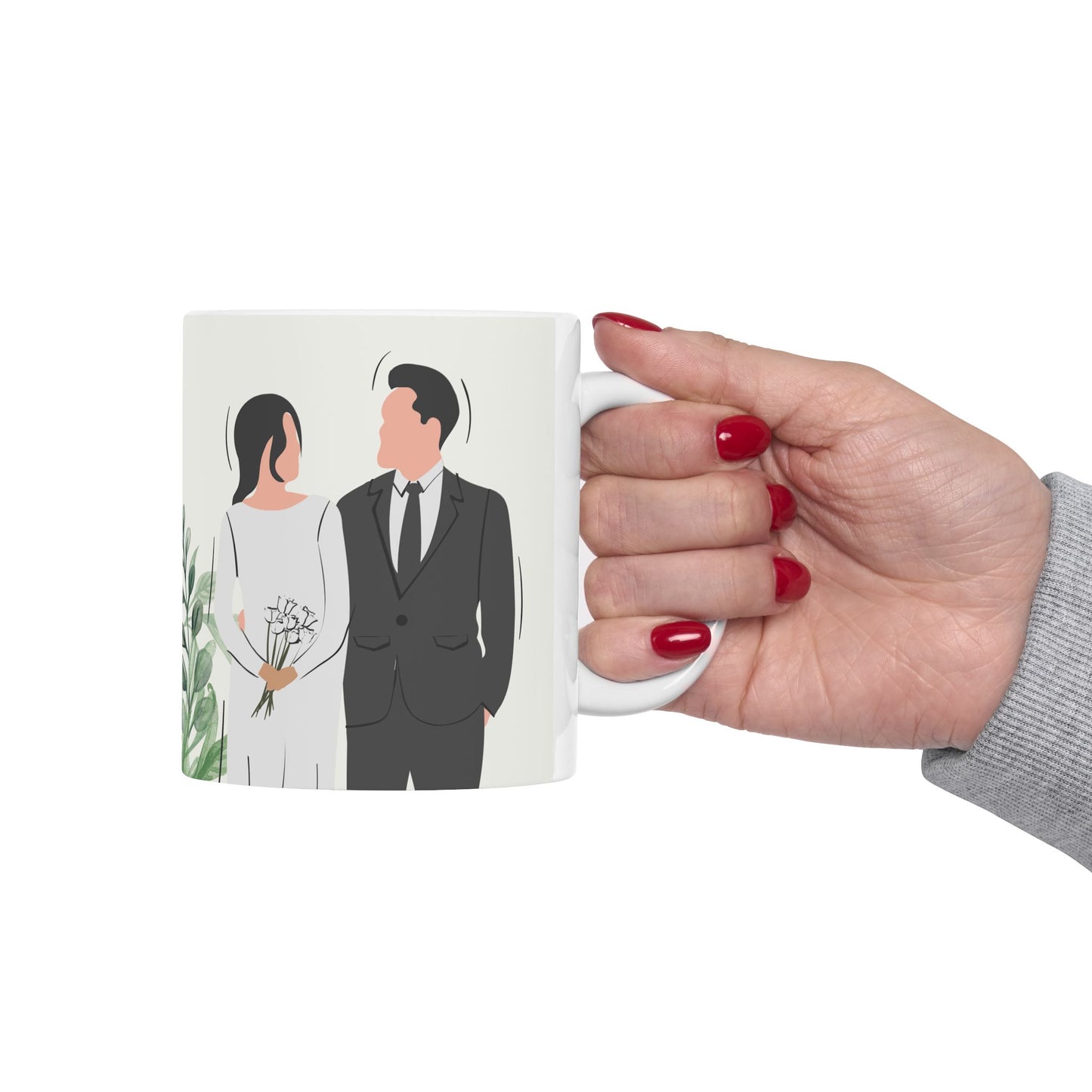 Happy Wedding, Details Customizable - Ceramic Mug, (11oz, 15oz) - 11139