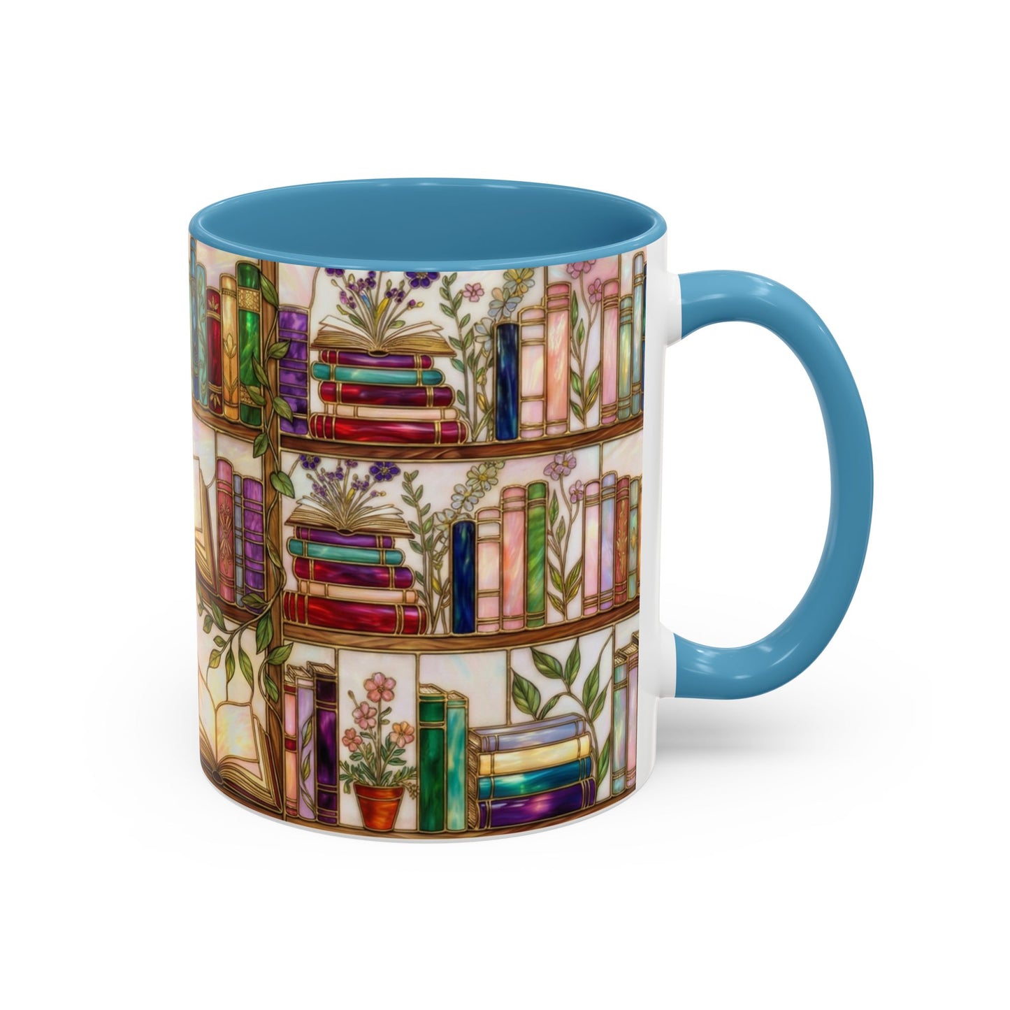 Bookish Accent Coffee Mug — Stained Glass Design (11/15 oz) - 14528