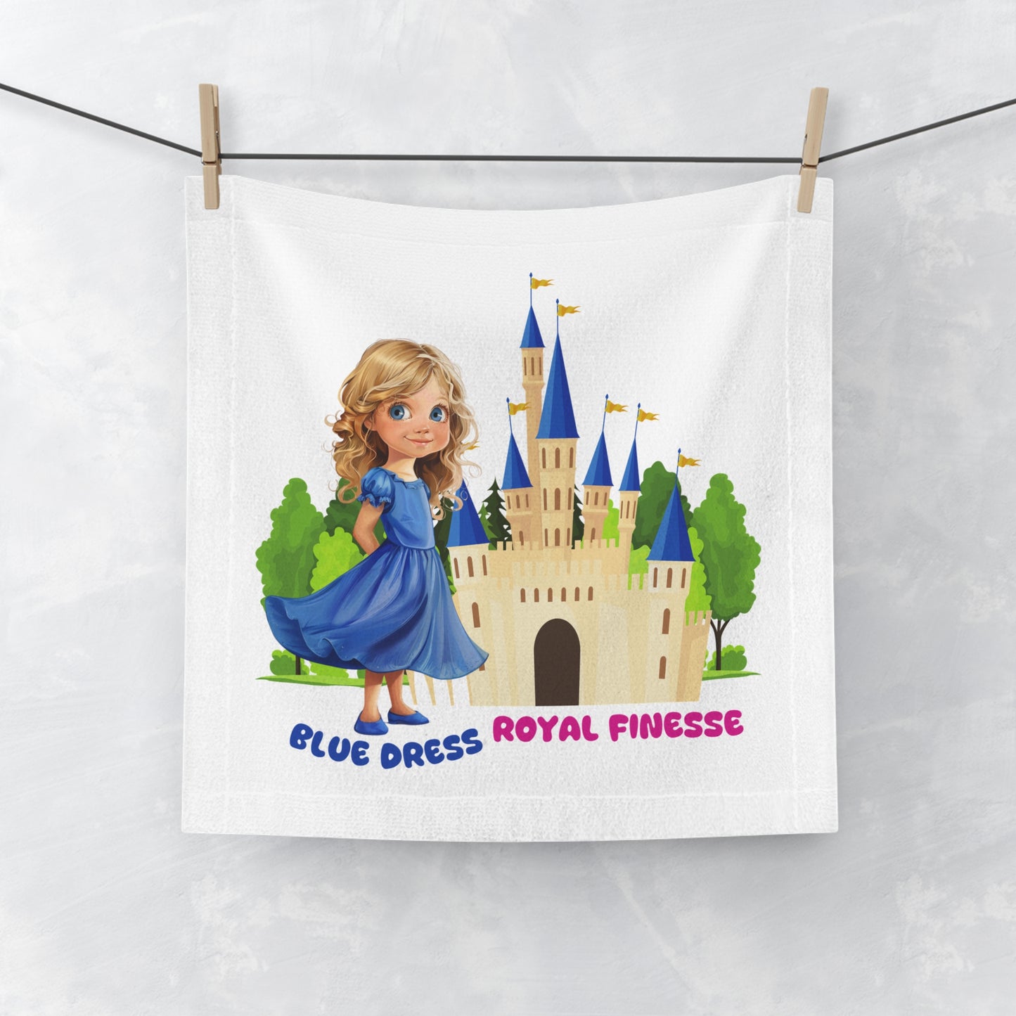 Blue Dress Princess, Royal Finesse - Face Towel