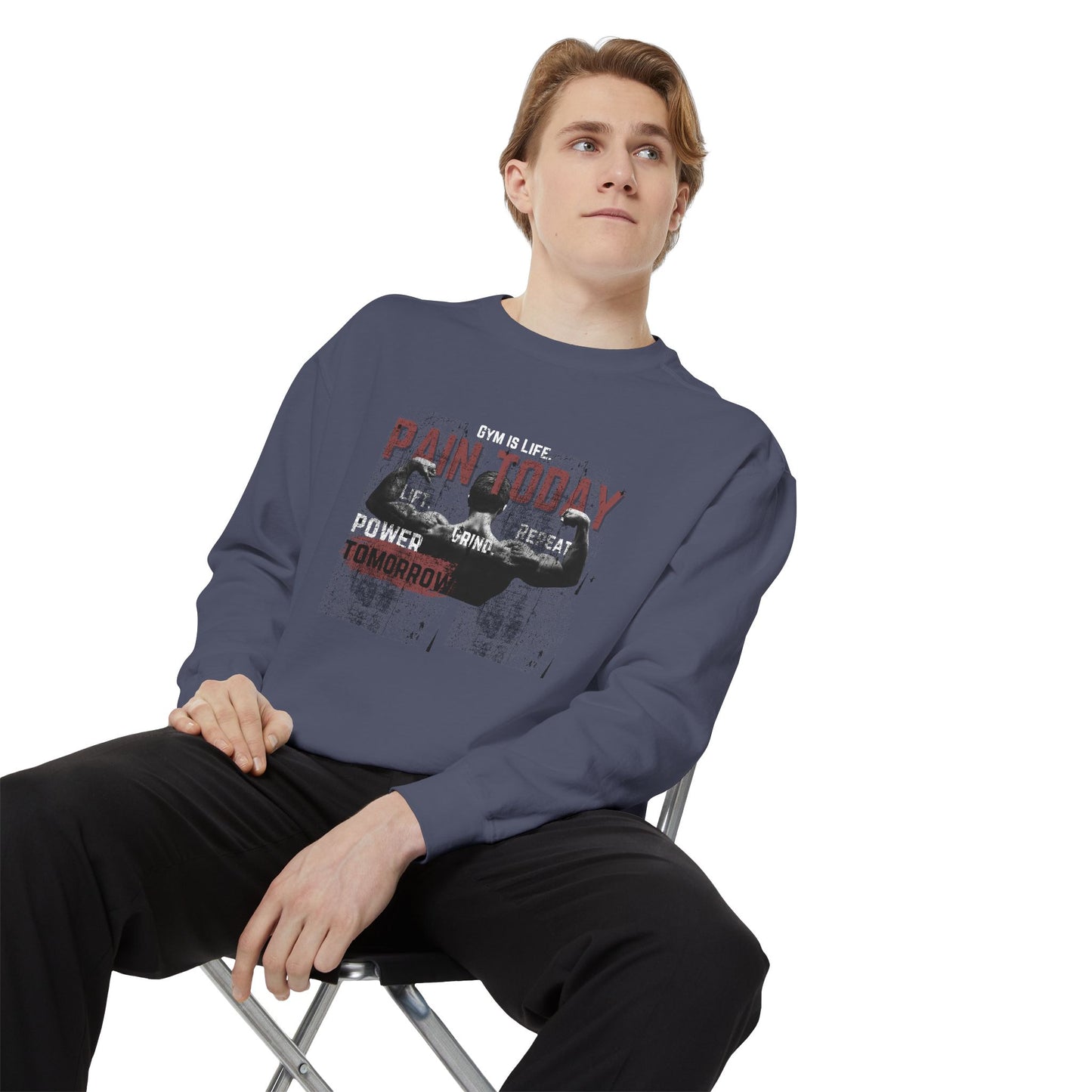 Gym is Life - Unisex Garment-Dyed Sweatshirt - 10608