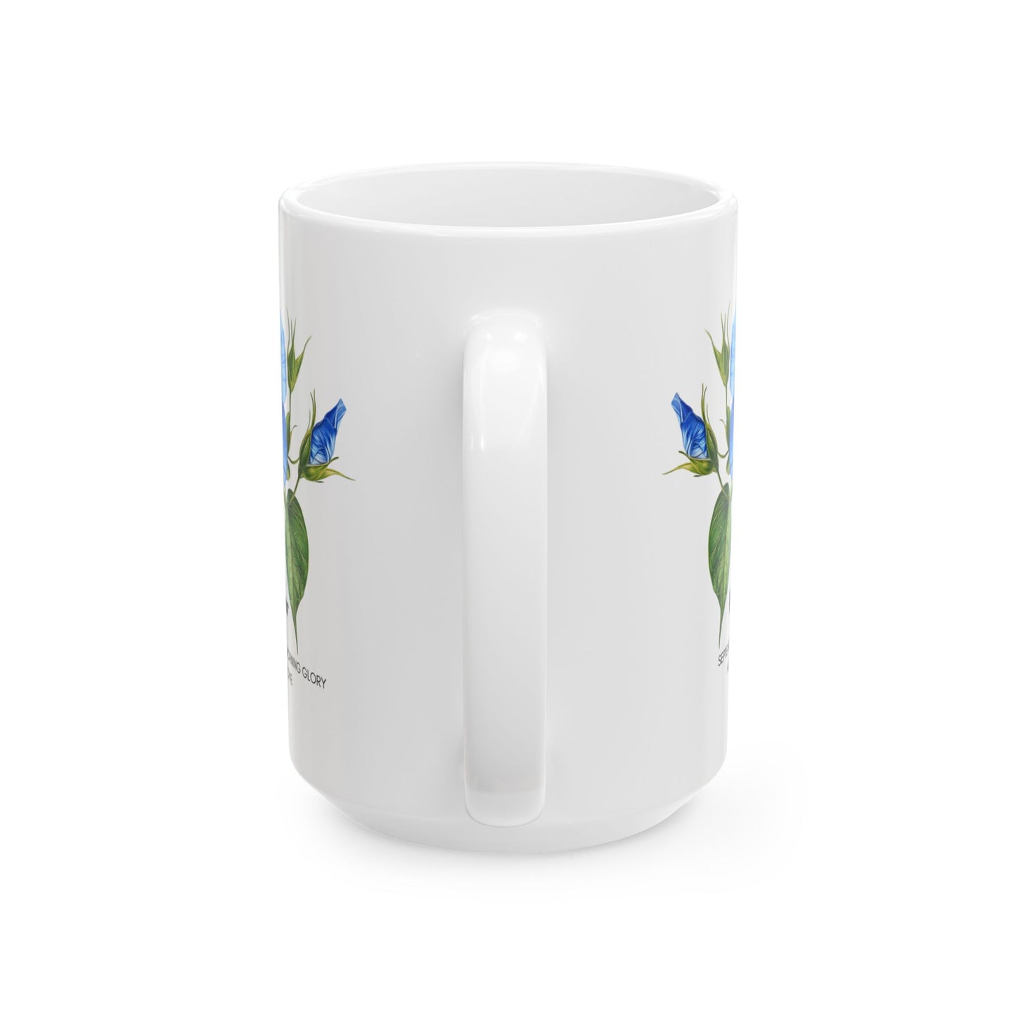 Happy Birthday: Queens Are Born In September, Morning Glory Flower, Customizable - Ceramic Mug, (11oz, 15oz)