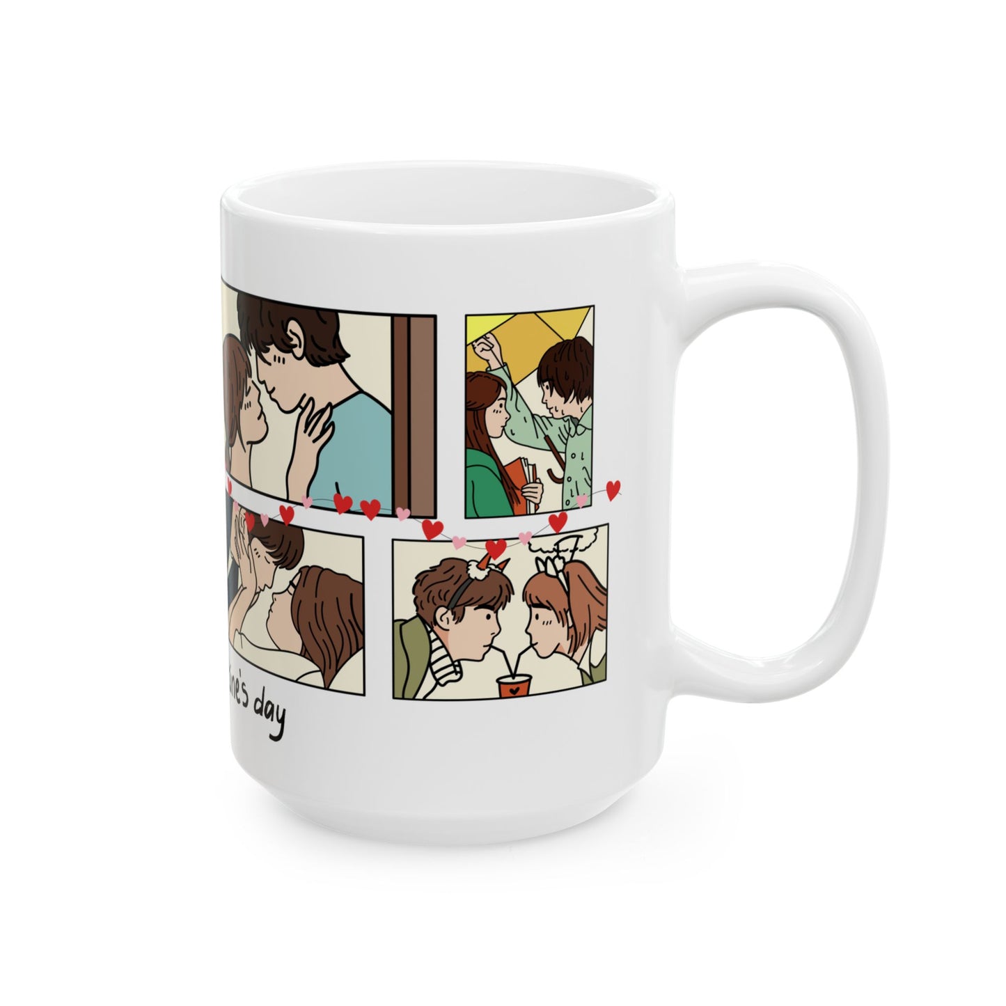 Happy Valentine's Day - Ceramic Mug, (11oz, 15oz) - 11575