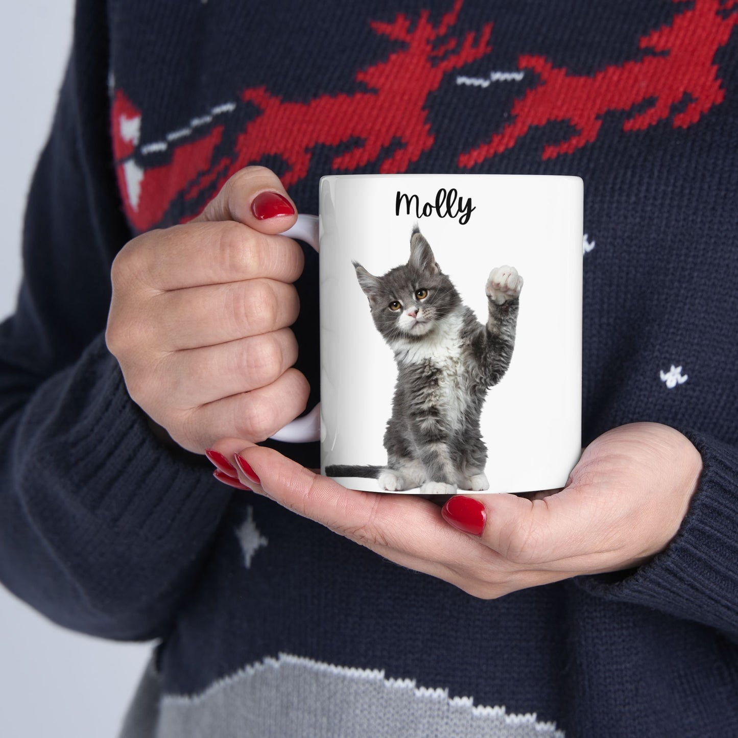 Personalised Cat Ceramic Mug, 11oz, 15oz - 14195