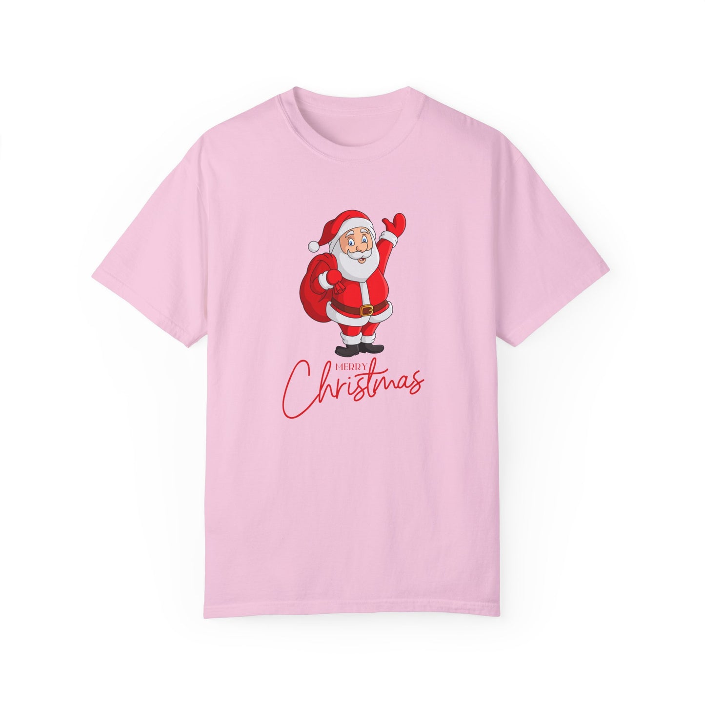 Santa: Merry Christmas - Unisex Garment-Dyed T-shirt