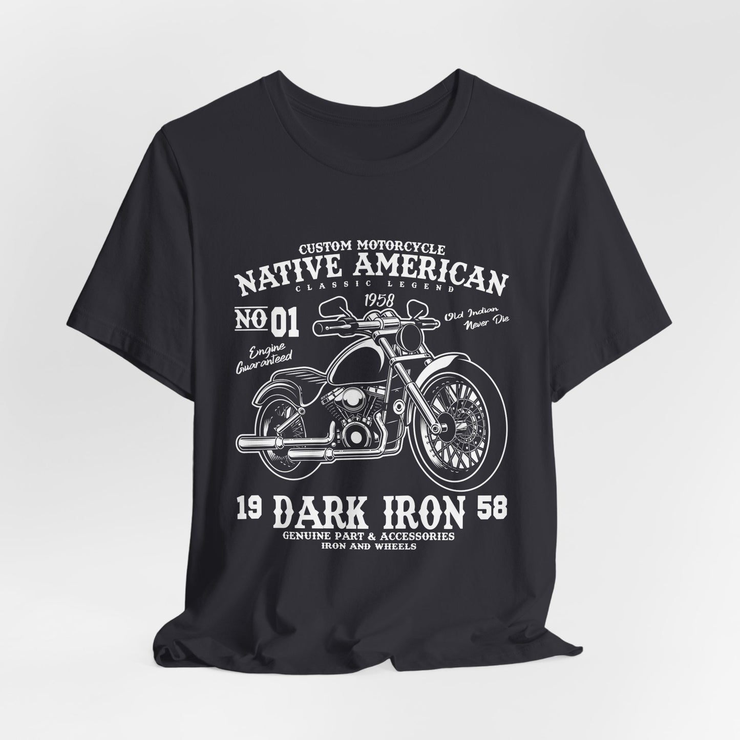 Custom Motorcycle, Native American - Unisex Jersey Short Sleeve Tee - 13299