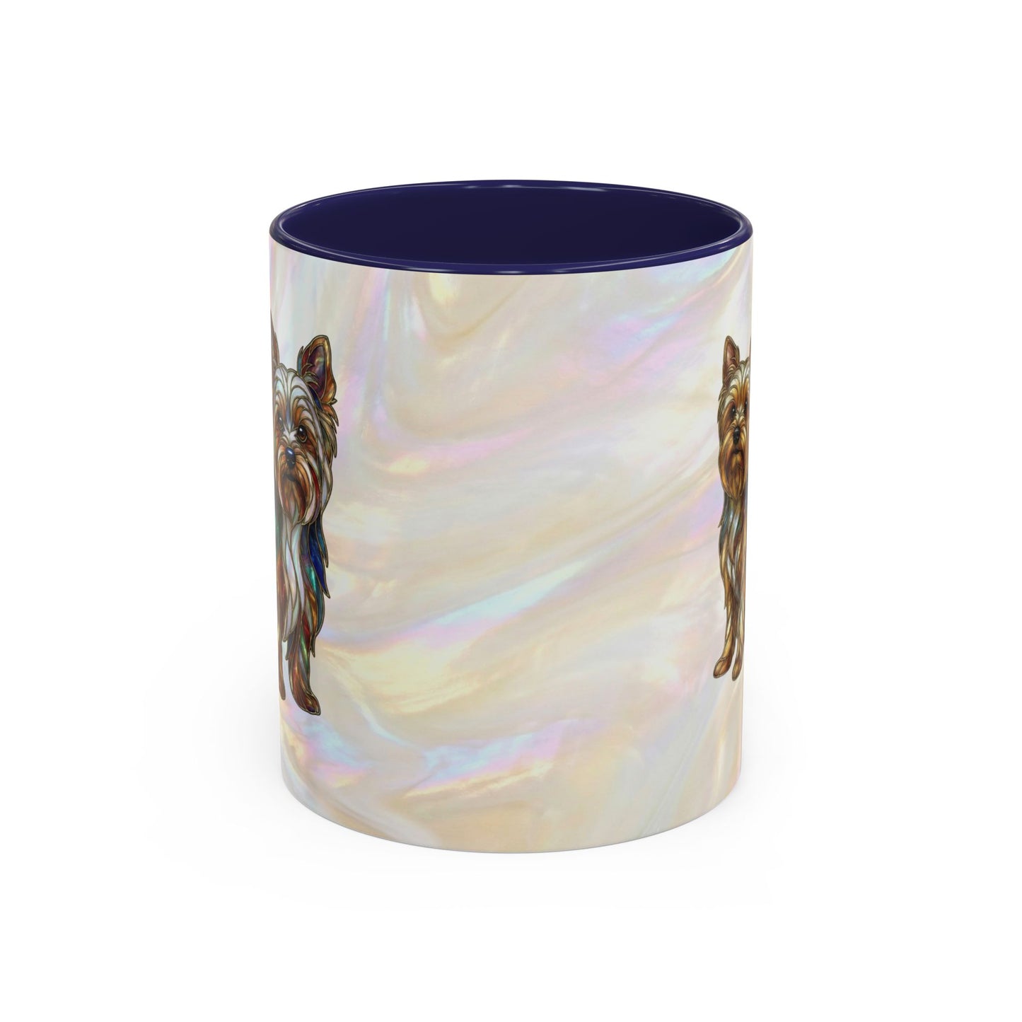 Yorkie Accent Coffee Mug – Stained Glass Design 11/15oz - 14653