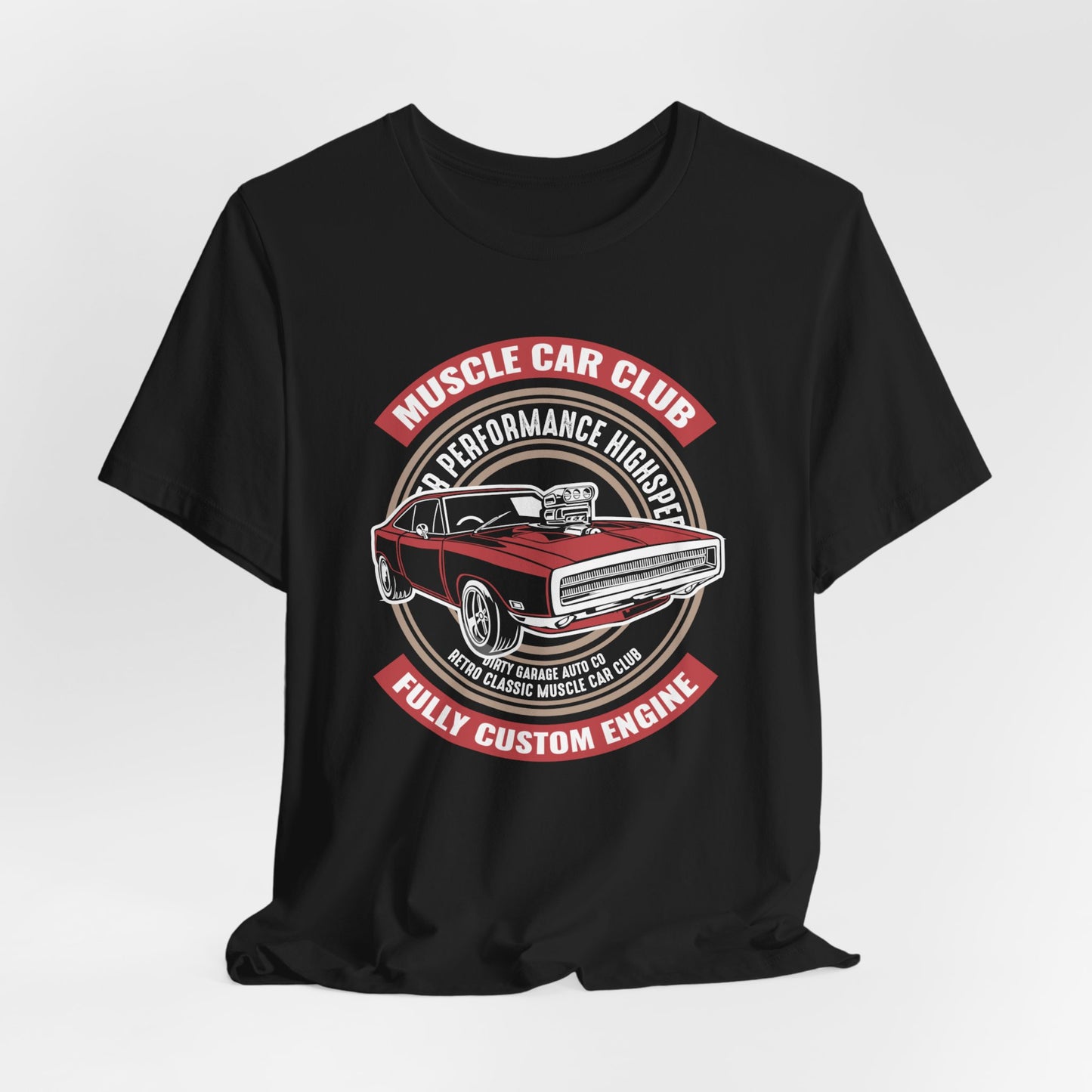 Muscle Car Club, Fully Custom Engine - Unisex Jersey Short Sleeve Tee