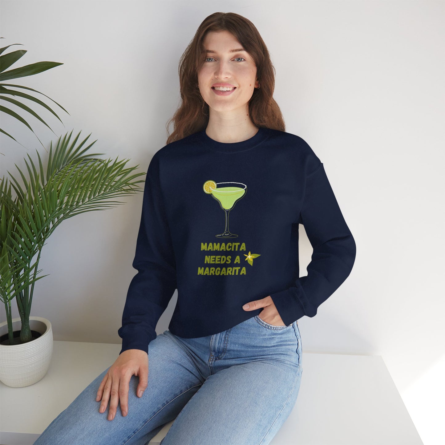 Mamacita Needs a Margarita Sweatshirt | Unisex Heavy Blend™ Crewneck - 11891