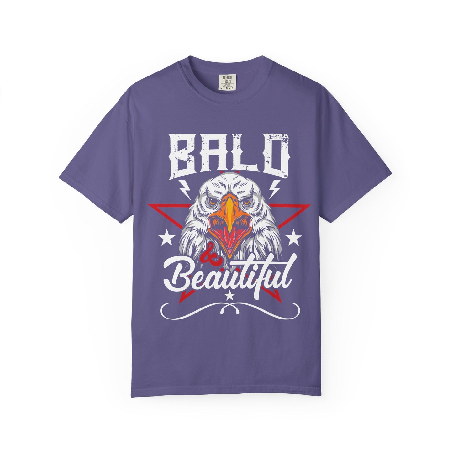 American Eagle, Bald is Beautiful T-Shirt, Unisex Garment-Dyed Tee - 13491