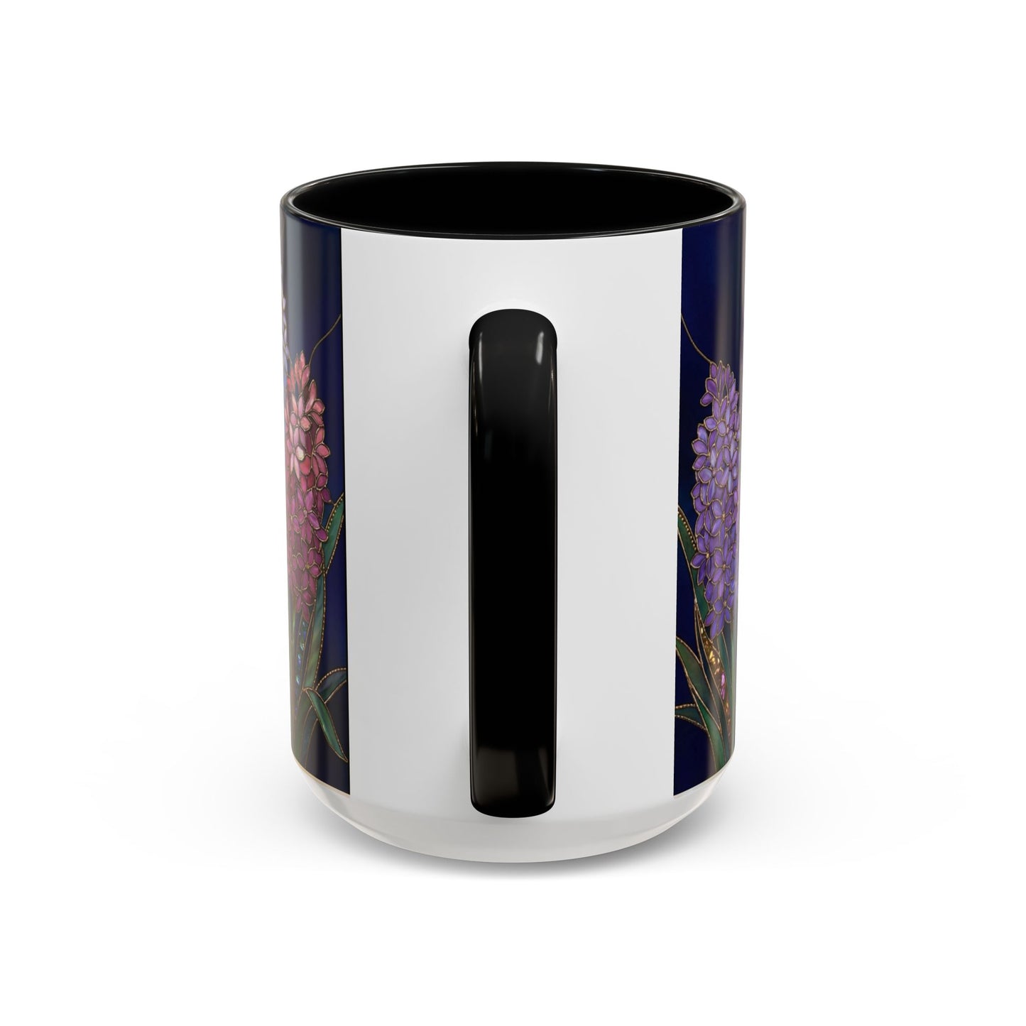 Hyacinth Floral Coffee Mug — Stained Glass Design (11/15 oz) - 14570