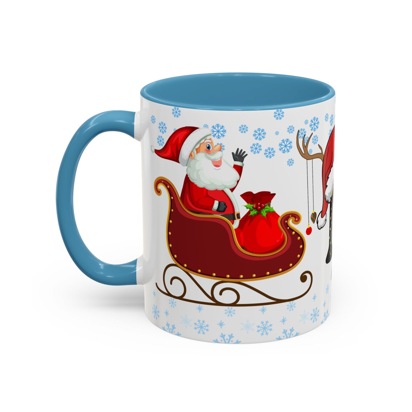 Christmas Letter M for Megan, Customizable - Accent Coffee Mug (11, 15oz)