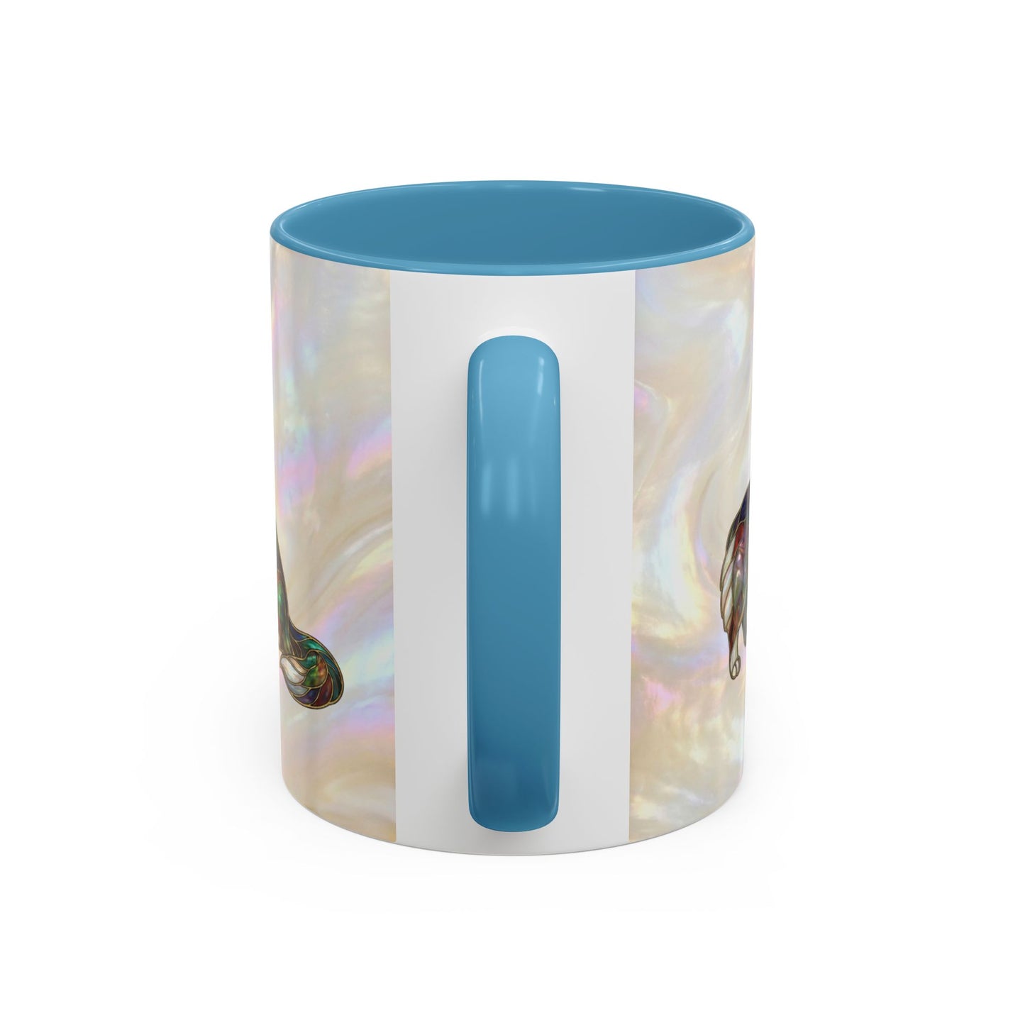 Corgi Accent Coffee Mug -Stained Glass Style (11/15oz) - 14627