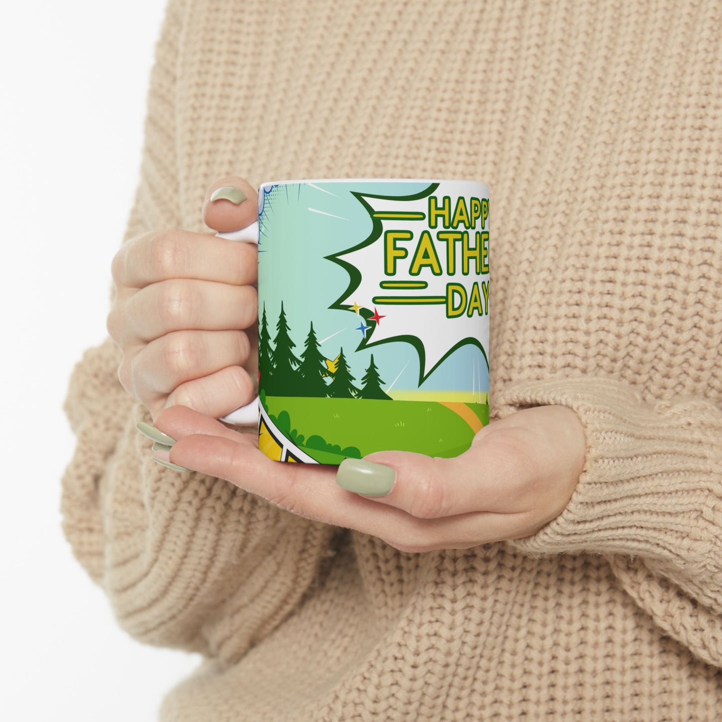 Happy Father's Day Ceramic Mug | Gift for Dad | Custom Coffee Cup for Father - 14060
