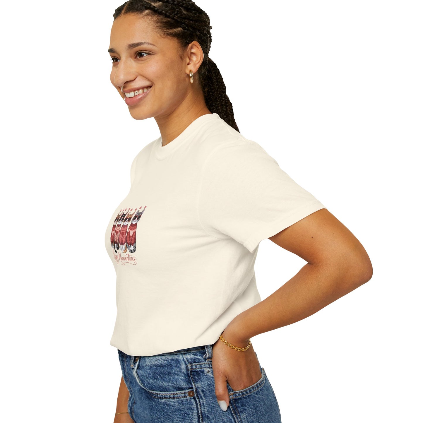 Happy Meowentine’s Cat T-Shirt – Valentine Gift for Cat Lovers - 14742