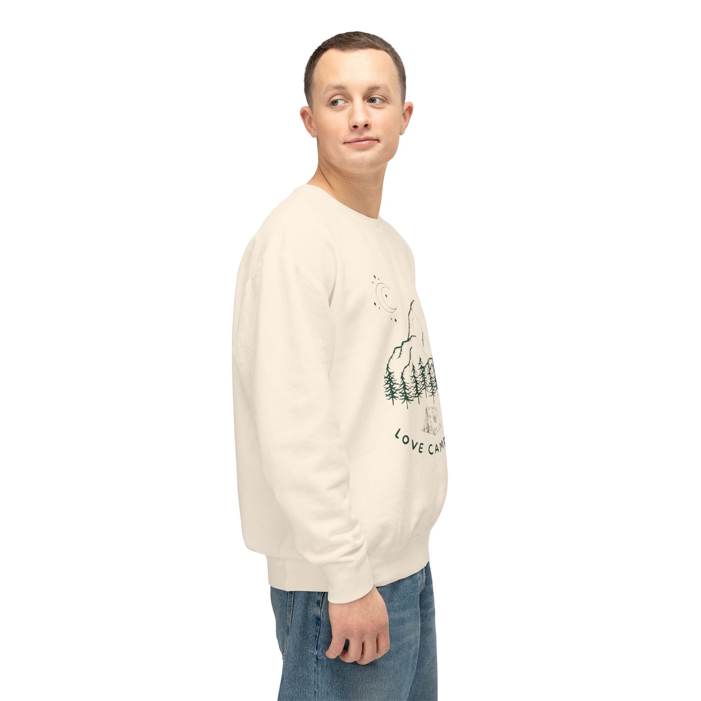 Love Camping - Unisex Lightweight Crewneck Sweatshirt - 10617